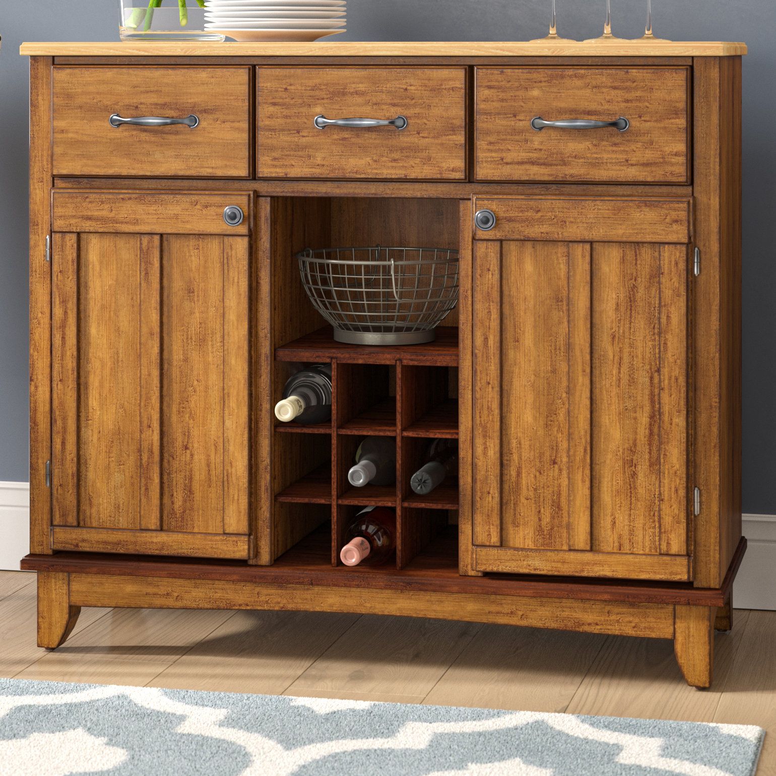 Presswood Wood Server With Nashoba Sideboards (View 15 of 30)