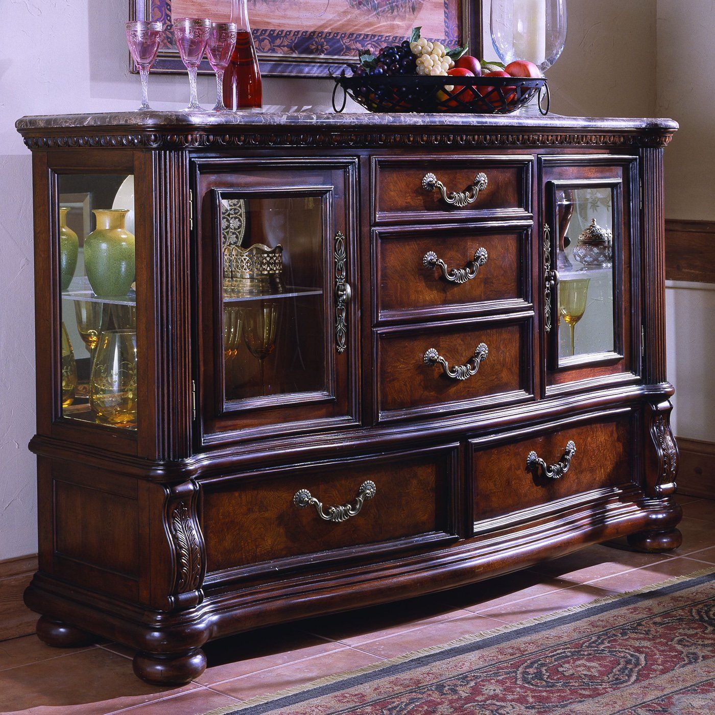 Samuel Lawrence 3530 146 San Marino Credenza Sideboard In Weinberger Sideboards (Photo 4 of 30)