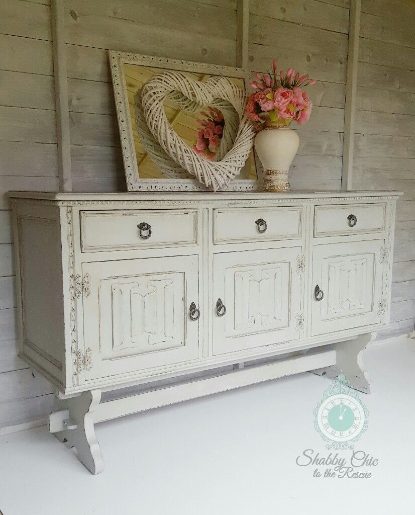 Shabby Chic Upcycled,painted Oak Sideboard Transformed With Intended For Rutledge Sideboards (View 20 of 30)