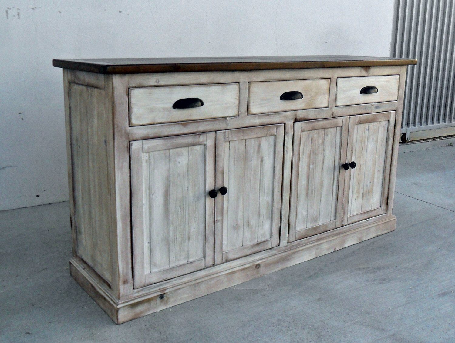 Sideboard, Server, Console Cabinet, Reclaimed Wood, Buffet Pertaining To Rustic Black 2 Drawer Buffets (Photo 30 of 30)