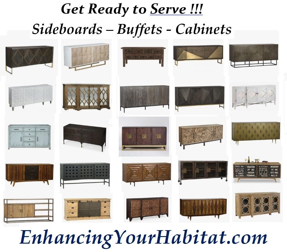 Sideboard Servers Cabinets Buffet Servers Entertainment With Regard To White Geometric Buffets (View 6 of 30)