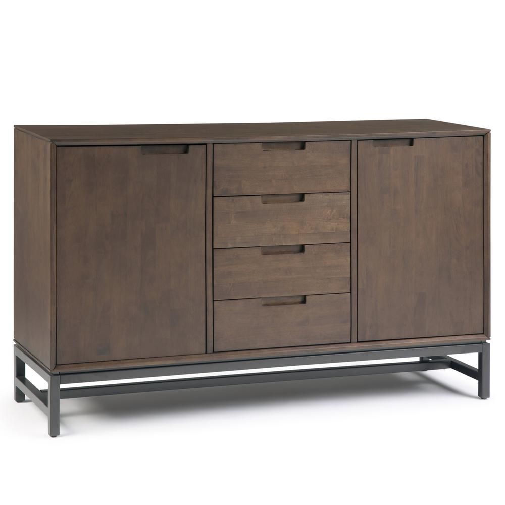 Simpli Home Banting Solid Hardwood And Metal 60 In (View 14 of 30)