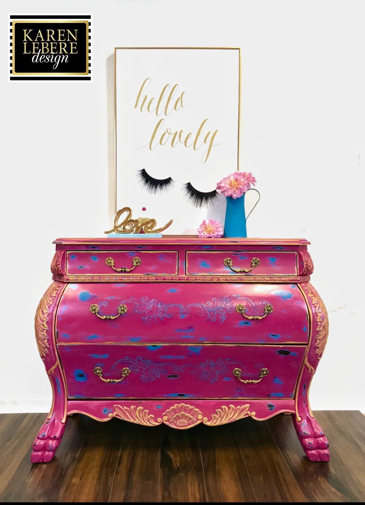 Sold** Boho Chic Bombay Dresser, Tv Console, Buffet, Entry Within Southwest Pink Credenzas (View 11 of 30)