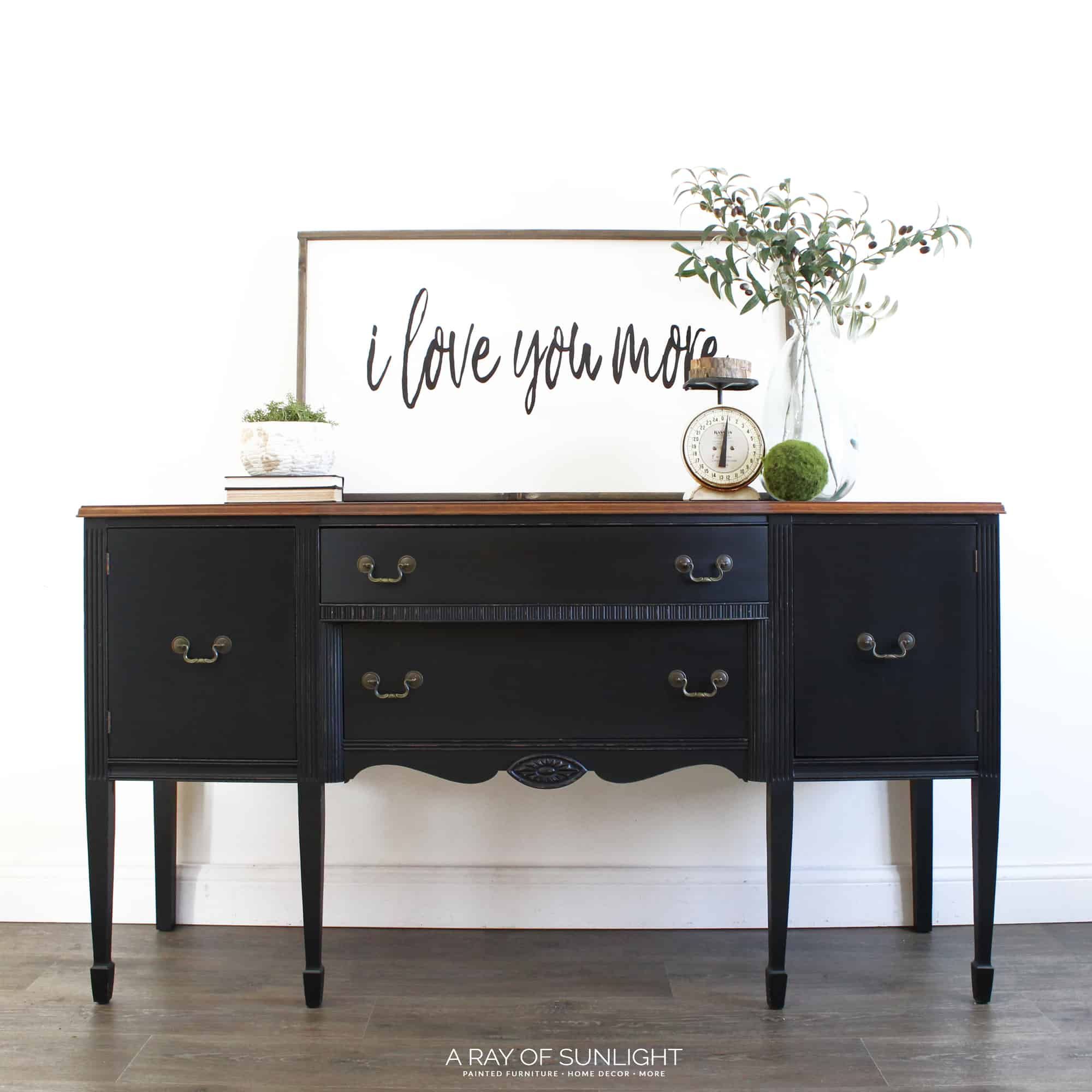 Sold – The Black Buffet – Free Shipping Pertaining To Rustic Black 2 Drawer Buffets (View 9 of 30)