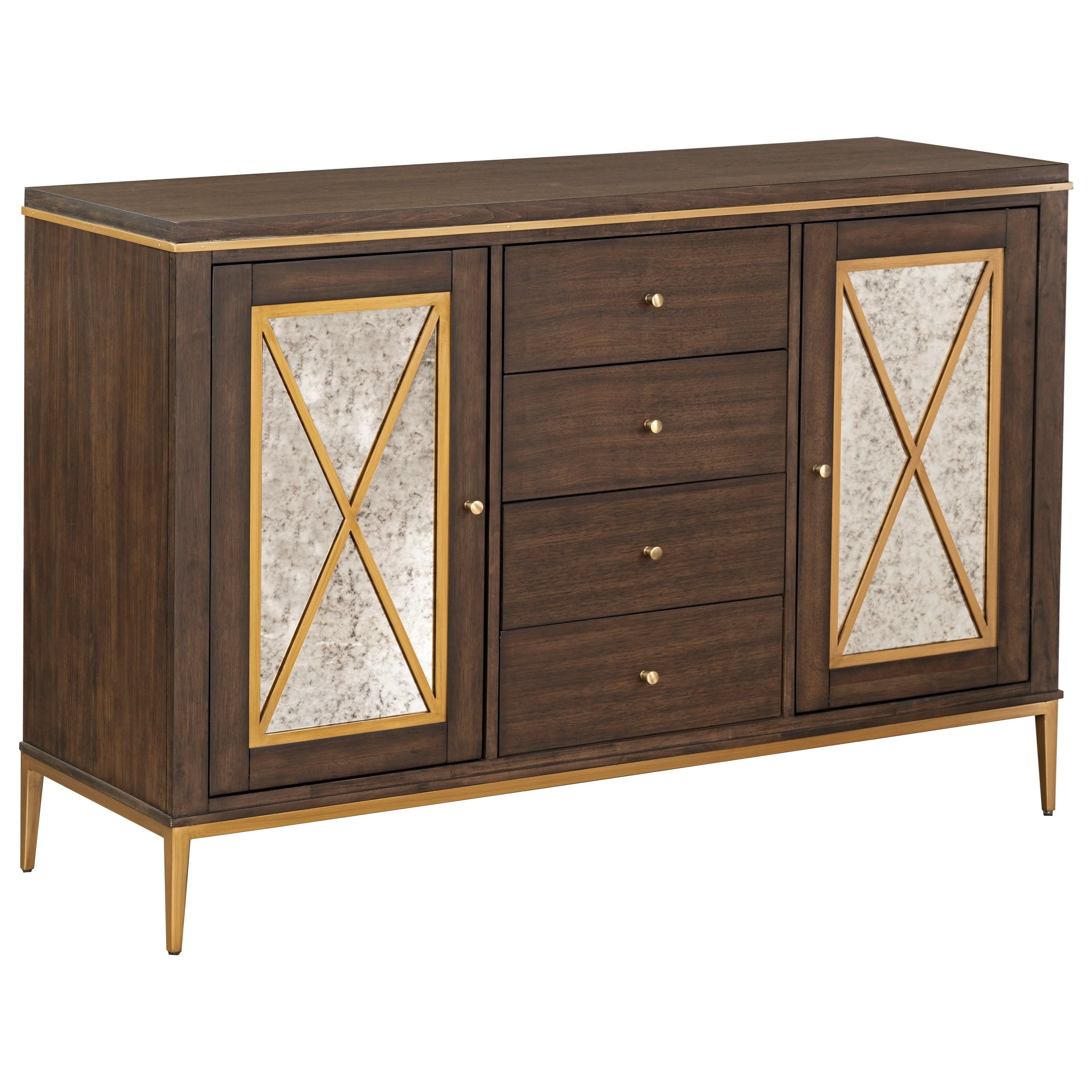 Standard Furniture Nathan 18582 Contemporary 2 Drawer And 4 With Contemporary Wooden Buffets With One Side Door Storage Cabinets And Two Drawers (Photo 12 of 30)