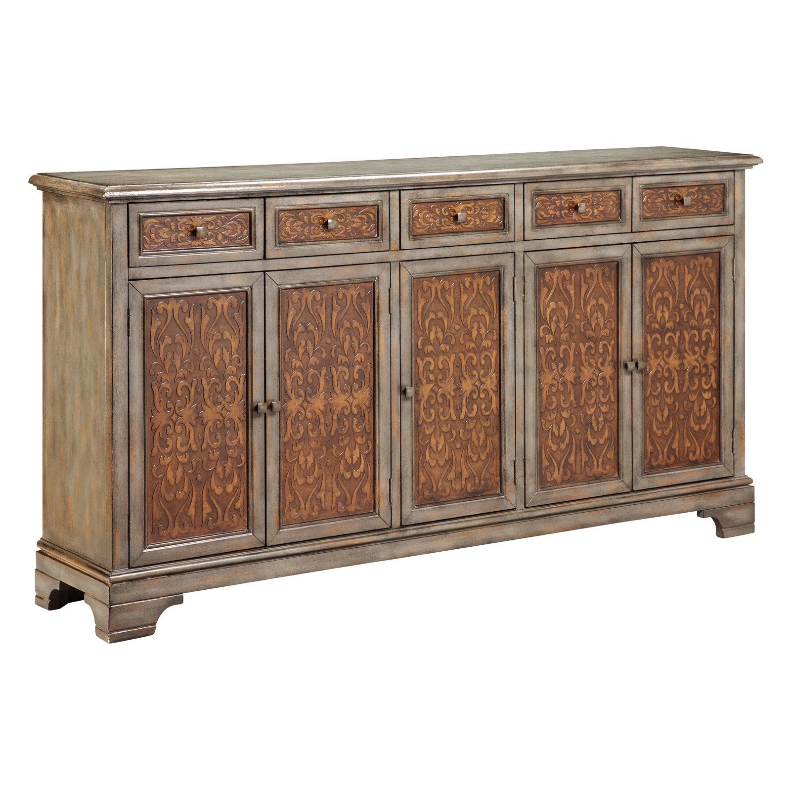 Stein World Cyrus Five Door Five Drawer Sideboard | Products Intended For Steinhatchee Reclaimed Pine 4 Door Sideboards (View 3 of 30)