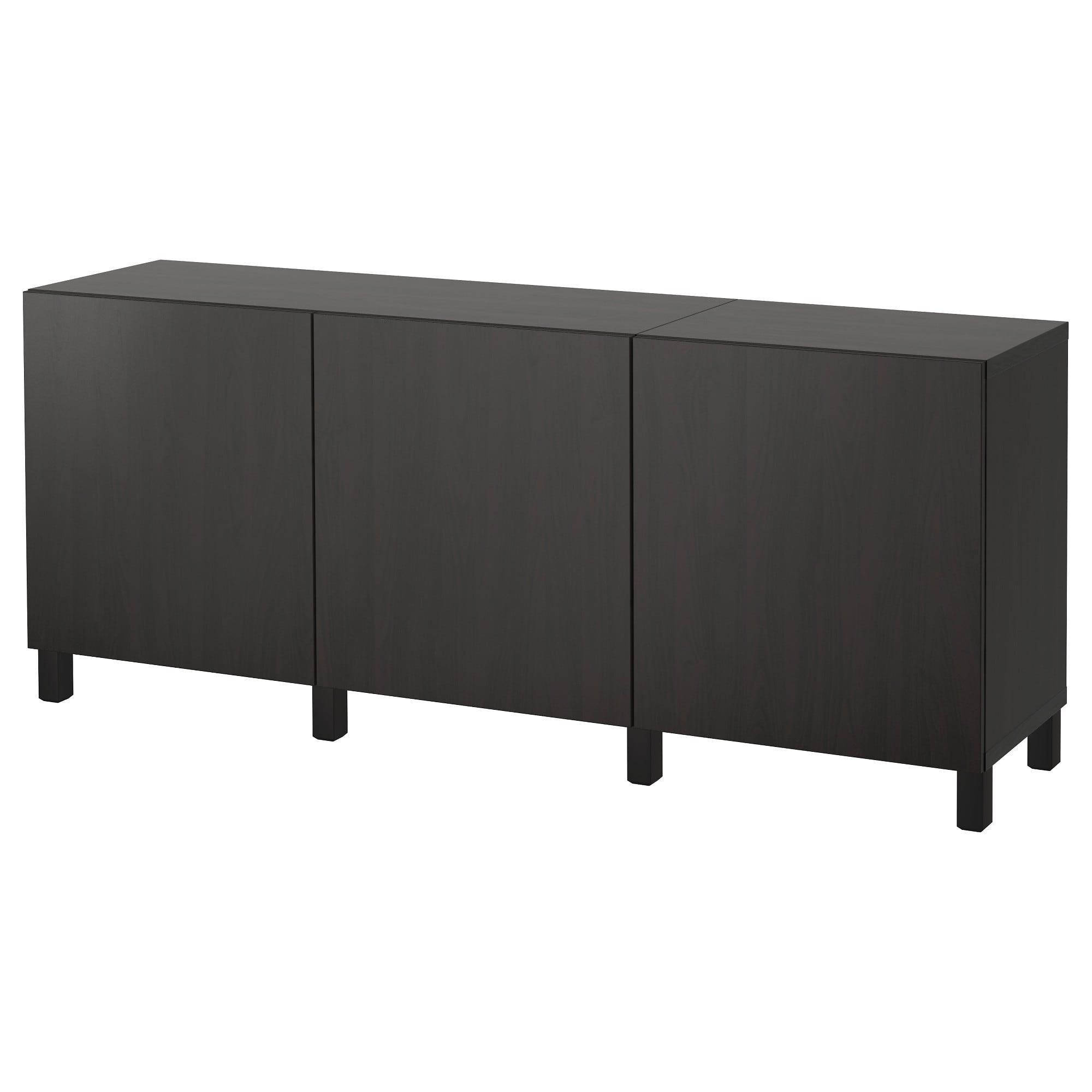 Storage Combination With Doors Bestå Lappviken Black Brown Intended For 3 Drawer Black Storage Buffets (View 10 of 30)
