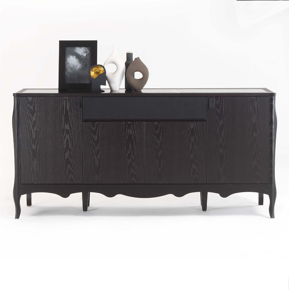 Stylish Italian Marble Topped Contemporary Sideboard For Contemporary Black Buffets (View 16 of 30)