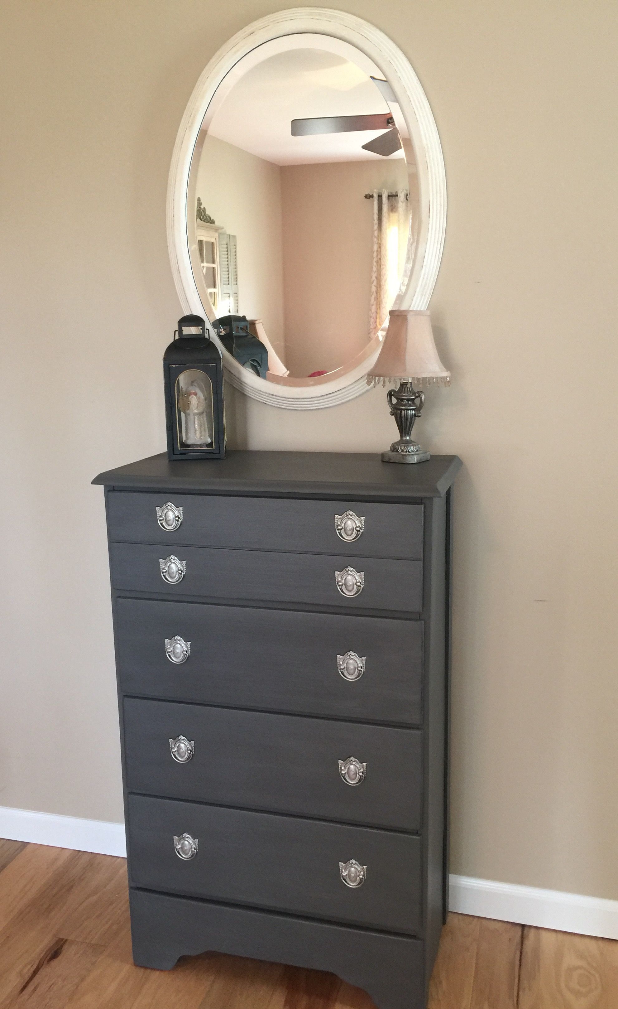 Such A Darling Makeover! This Was Redone In Waverly Elephant For Elephant Damask Paloma Credenzas (View 12 of 30)