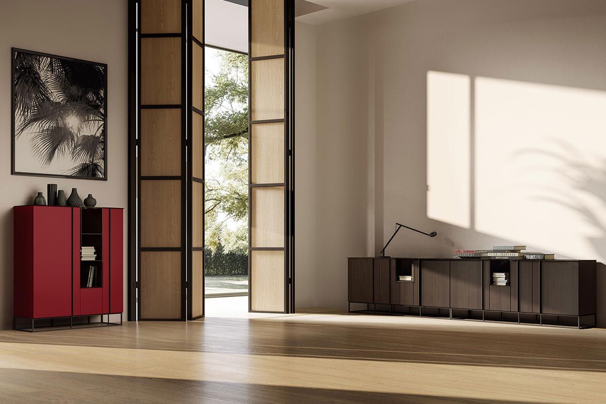 Tate Sideboard Collection With Metal Base And Lacquered Elements For Tate Sideboards (View 11 of 30)