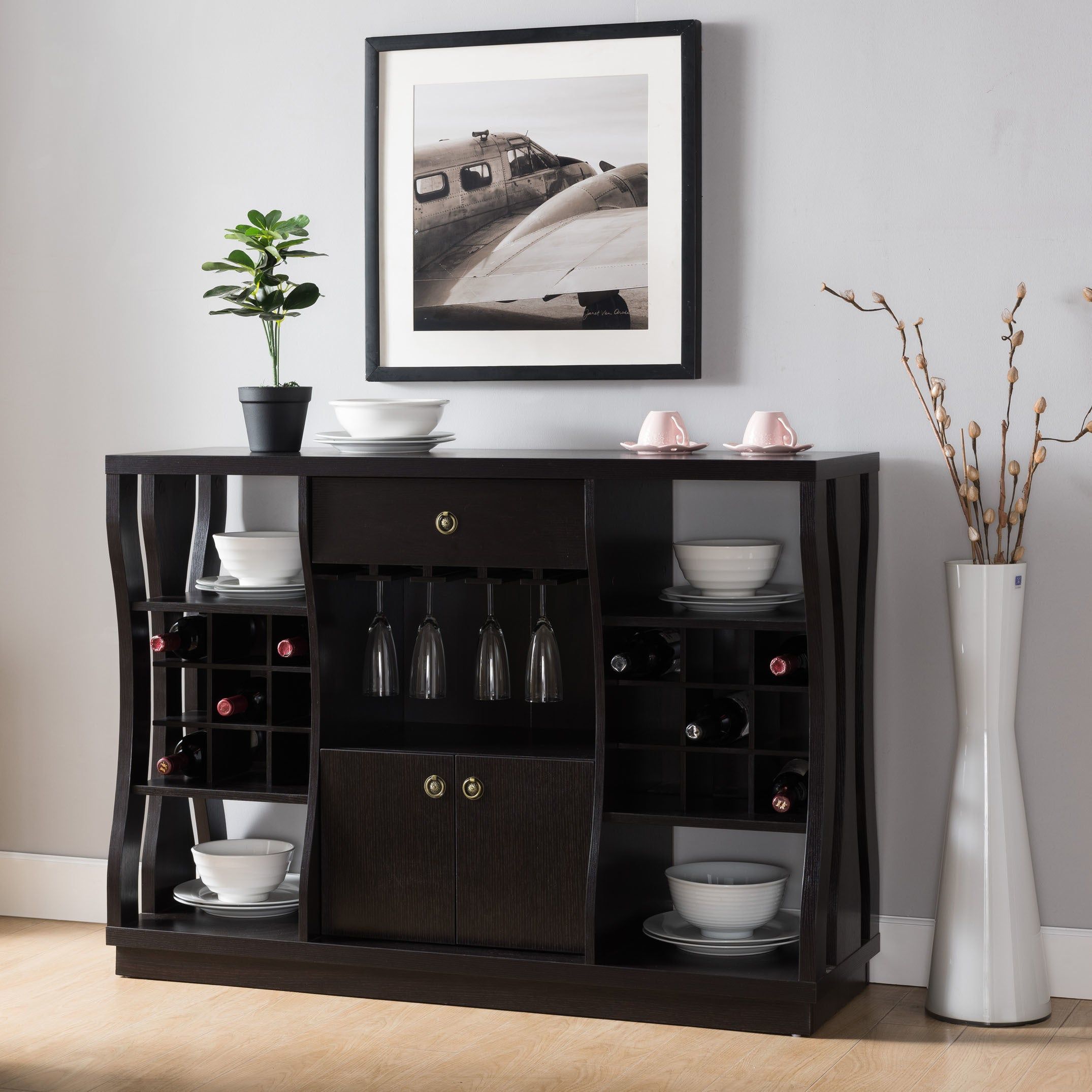 Featured Photo of The Best Modern Cappuccino Open Storage Dining Buffets