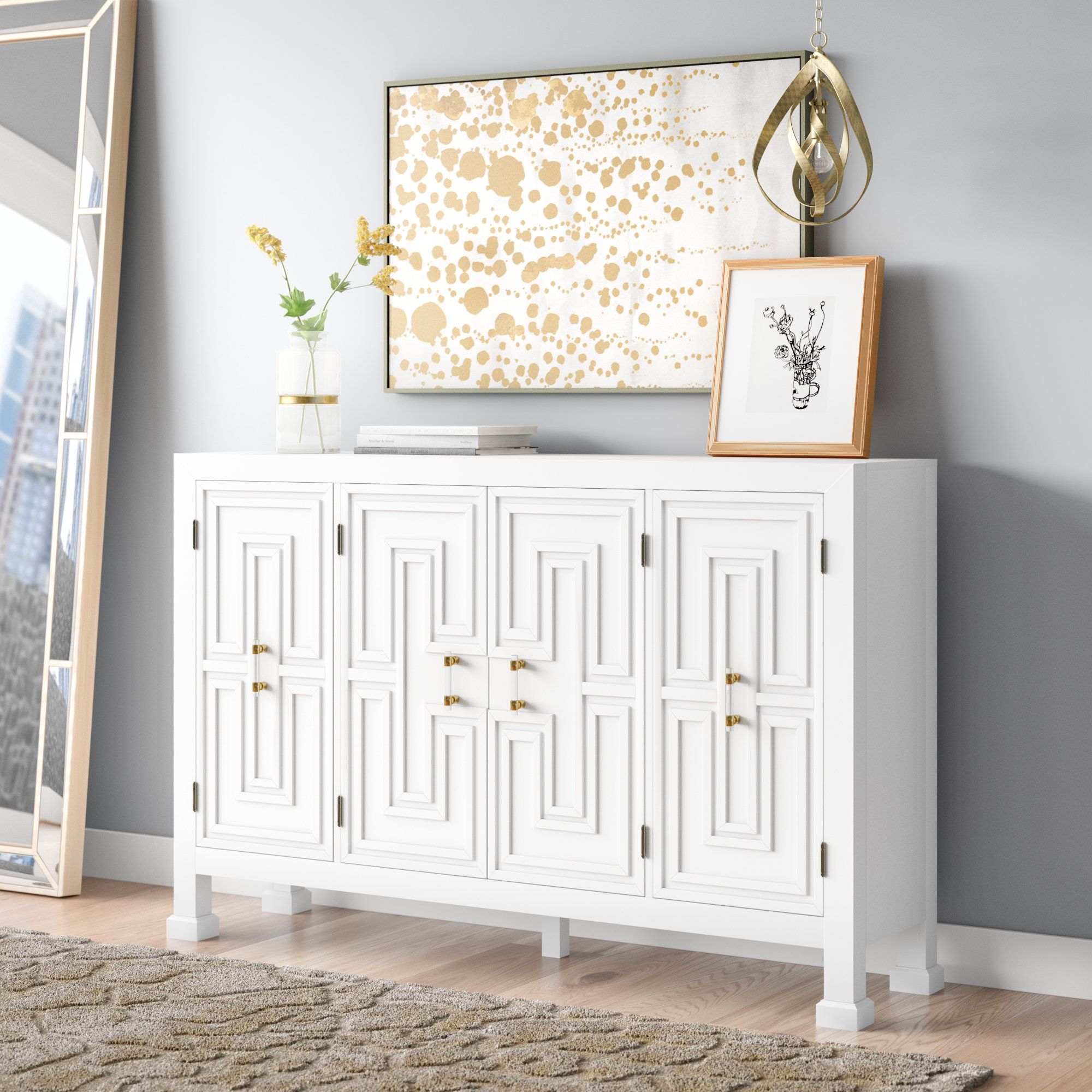 Thin Credenza You'll Love In 2019 | Wayfair Inside Pale Pink Bulbs Credenzas (Photo 25 of 30)
