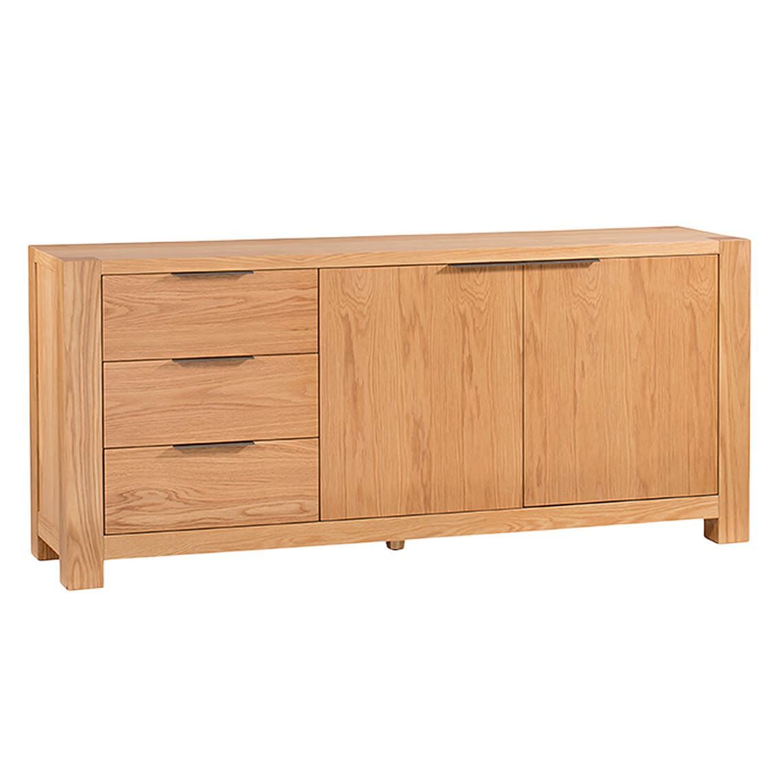 Titus 2 Door 3 Drawer Buffet, Natural Intended For Industrial Style 3 Drawer Buffets (Photo 26 of 30)