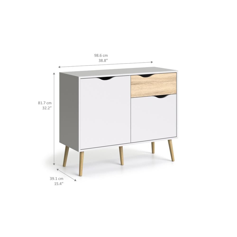 Tvilum Diana White/oak Structure Sideboard With 2 Doors And With Light White Oak Two Tone Modern Buffets (Photo 13 of 30)