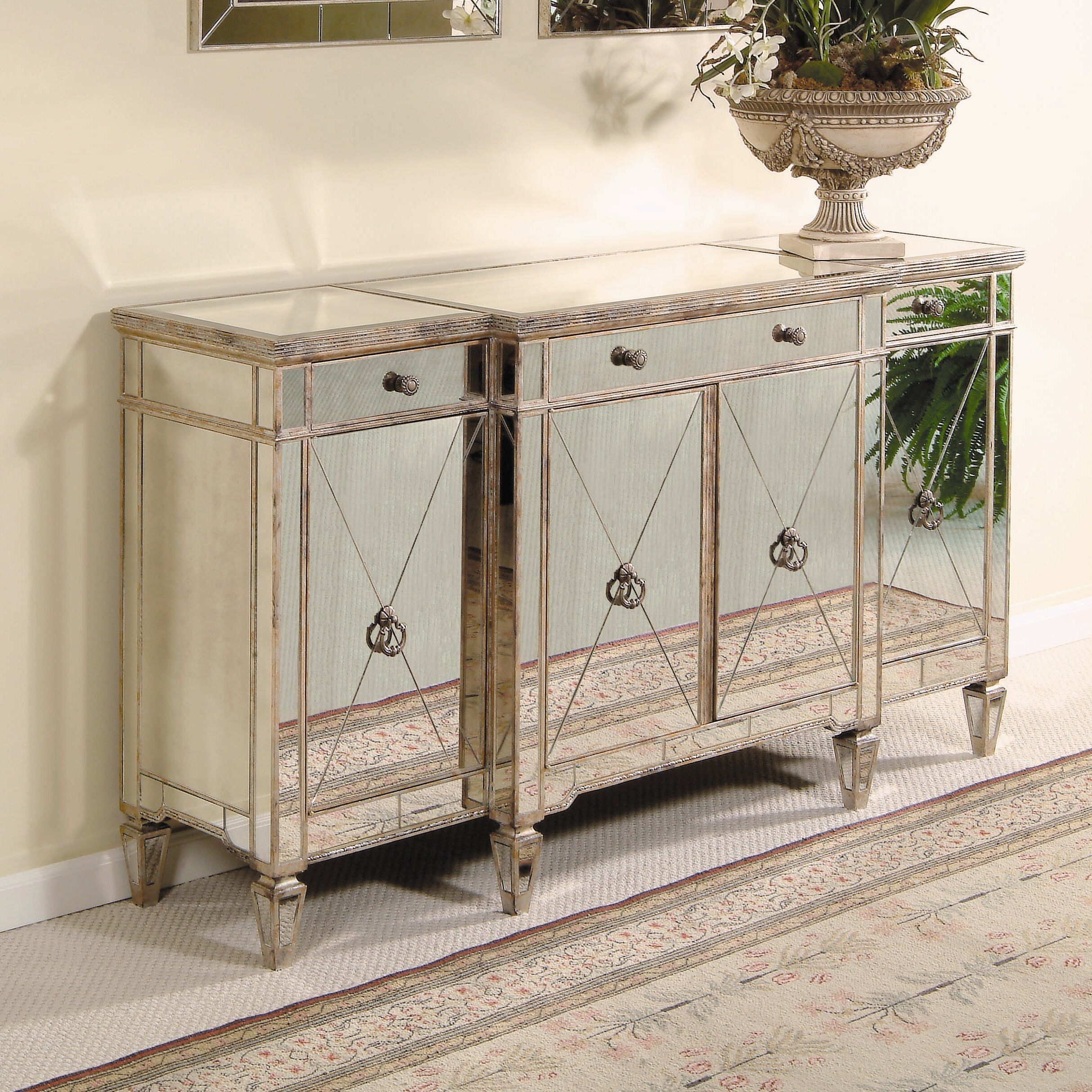 Willa Arlo Interiors Roehl Mirrored Sideboard & Reviews Regarding Mirrored Buffets (View 23 of 30)