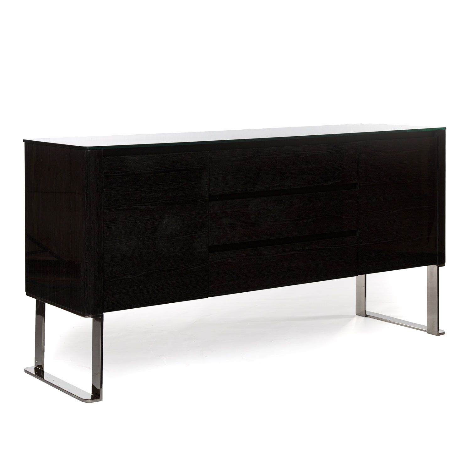 Yorkville | Sideboard – High Gloss Ebony Pertaining To 3 Drawer Black Storage Buffets (Photo 23 of 30)