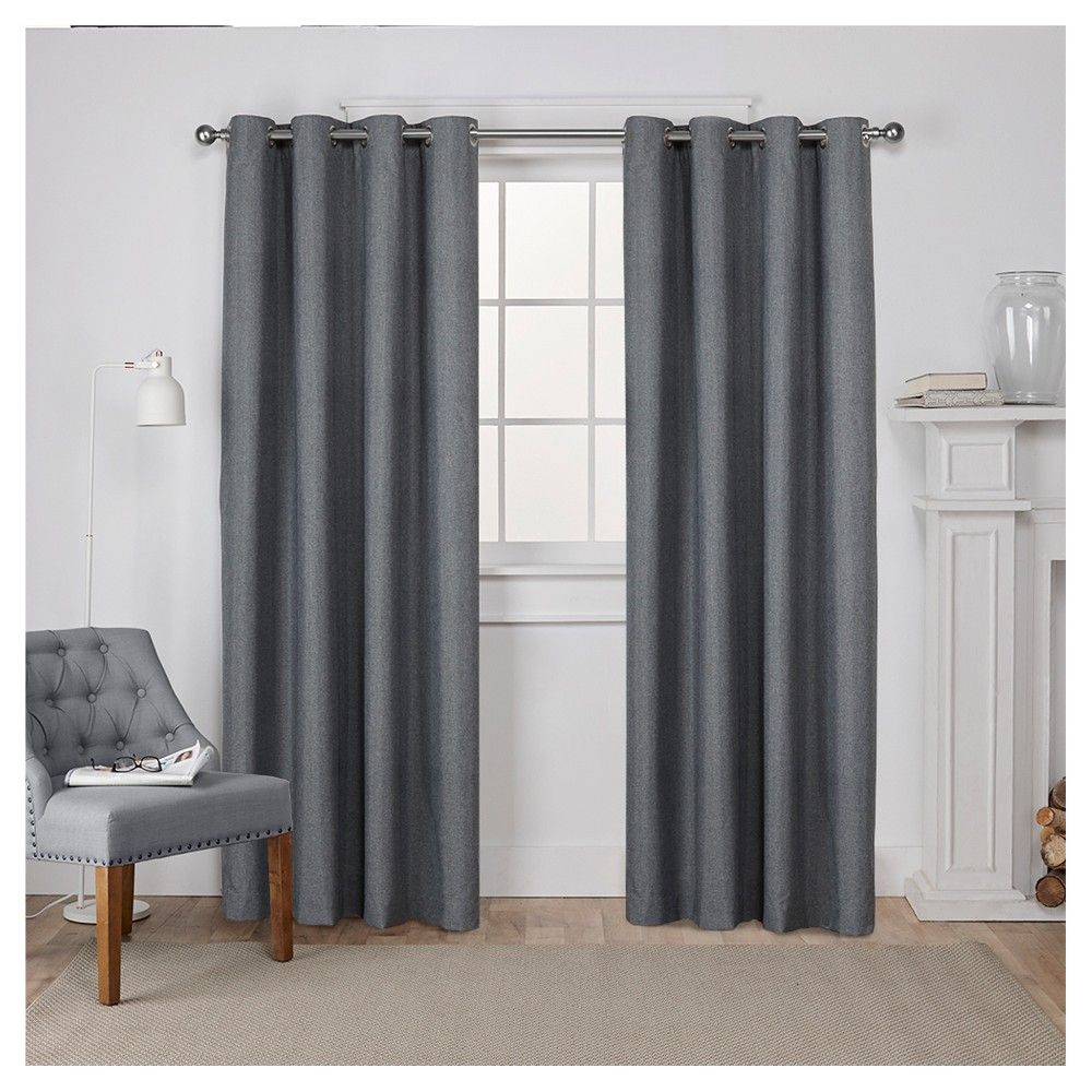 54"x96" London Thermal Textured Linen Grommet Top Blackout Within Thermal Textured Linen Grommet Top Curtain Panel Pairs (Photo 28 of 30)