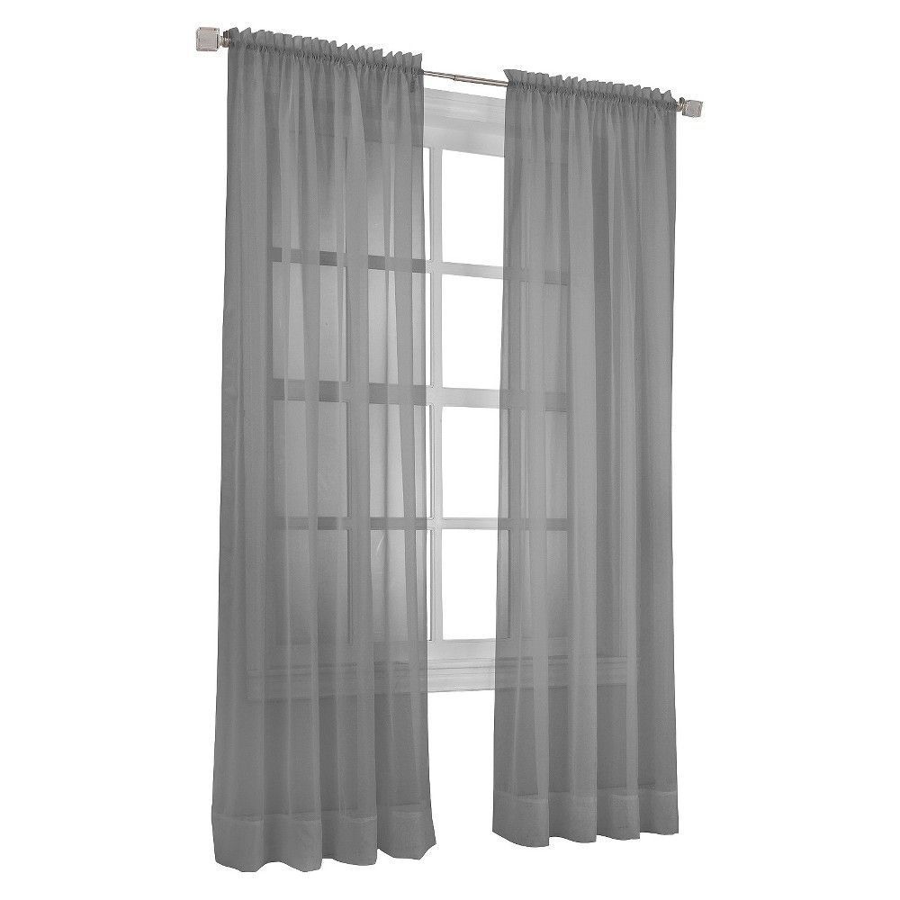 918 Emily Sheer Voile Grommet Curtain Panel No 59 X 63 Inside Emily Sheer Voile Grommet Curtain Panels (View 9 of 20)