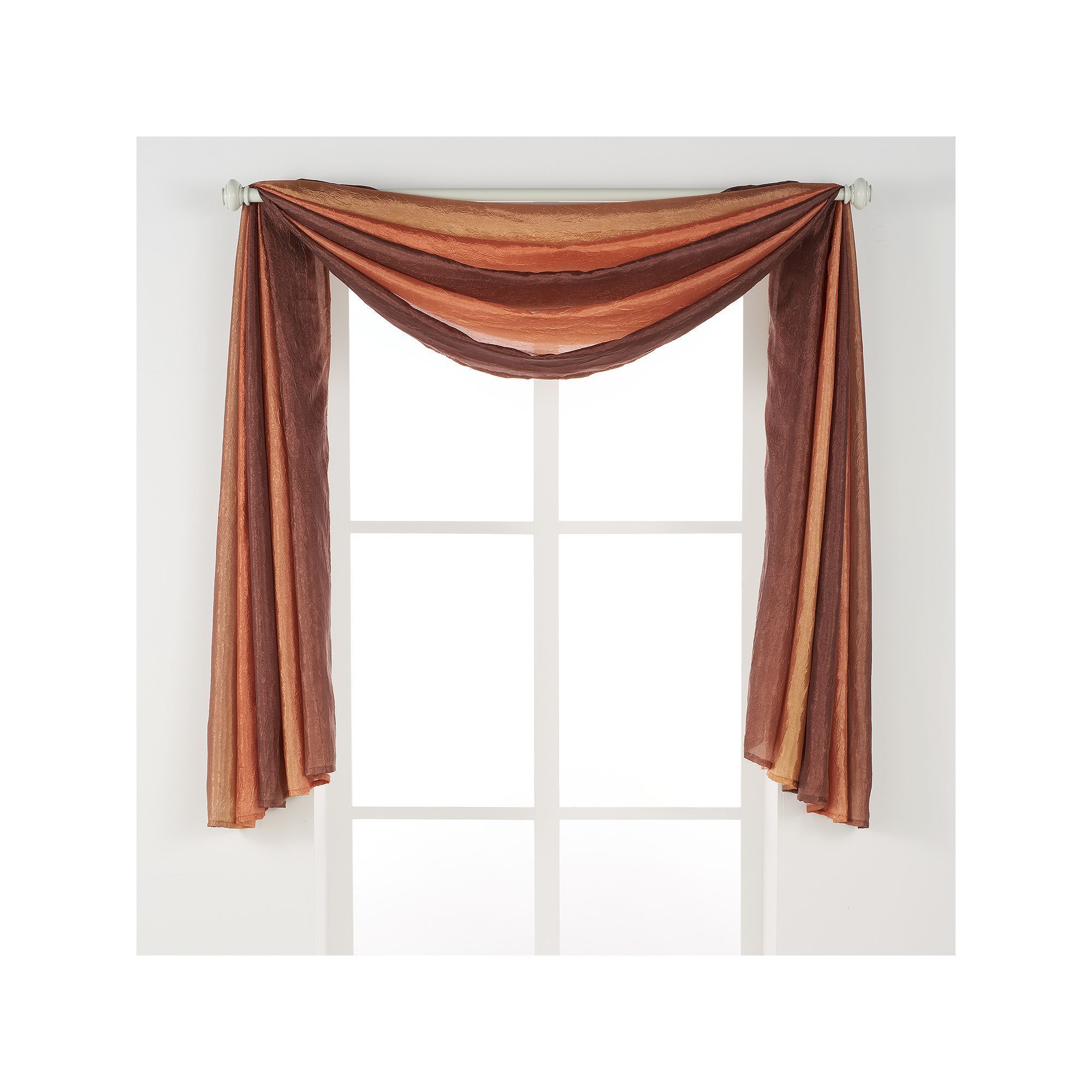 Achim 1 Panel Ombre Window Scarf – 144'' X 50'' | Products Pertaining To Kaylee Solid Crushed Sheer Window Curtain Pairs (View 12 of 20)
