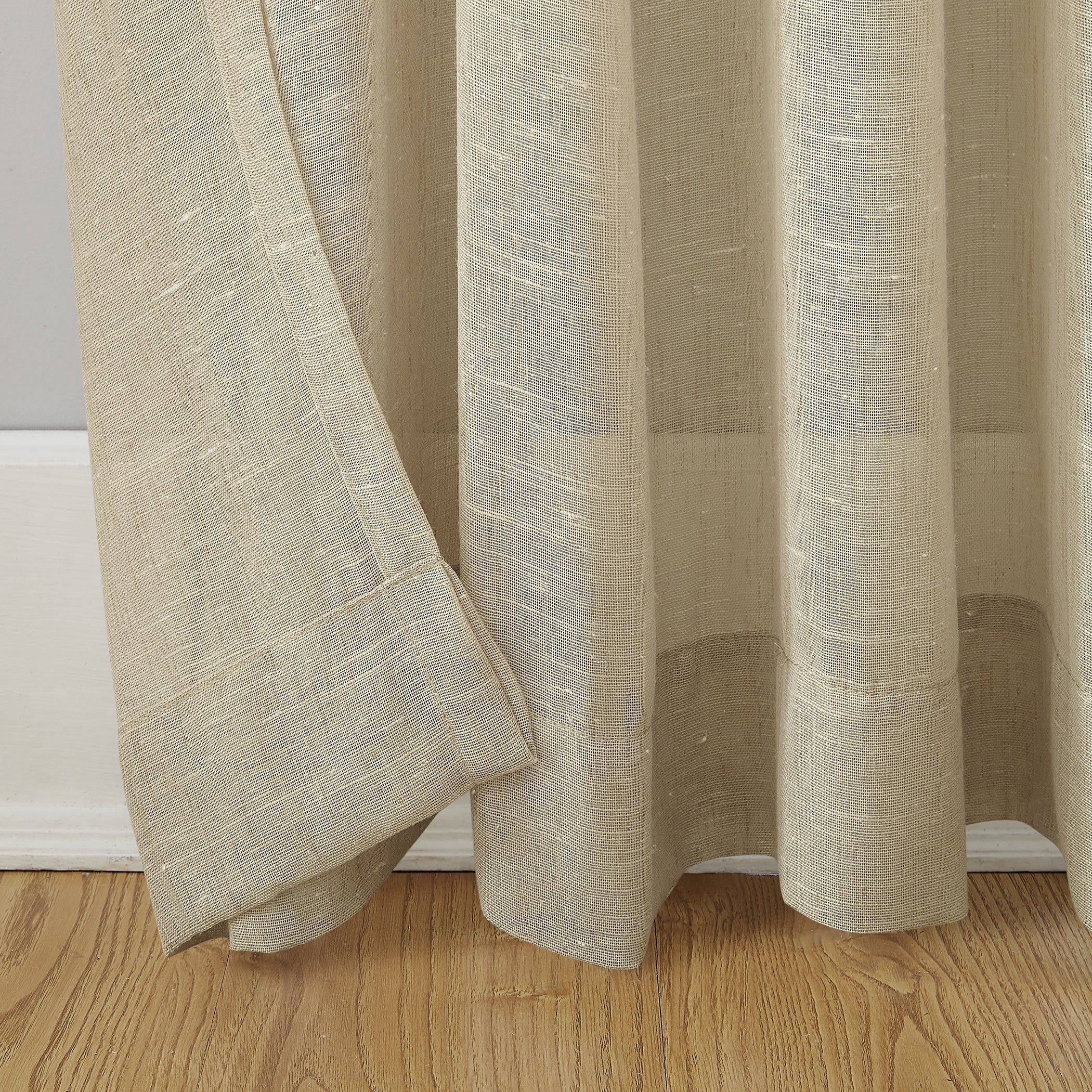 Archaeo Slub Textured Linen Blend Grommet Top Curtain With Regard To Archaeo Slub Textured Linen Blend Grommet Top Curtains (View 3 of 20)