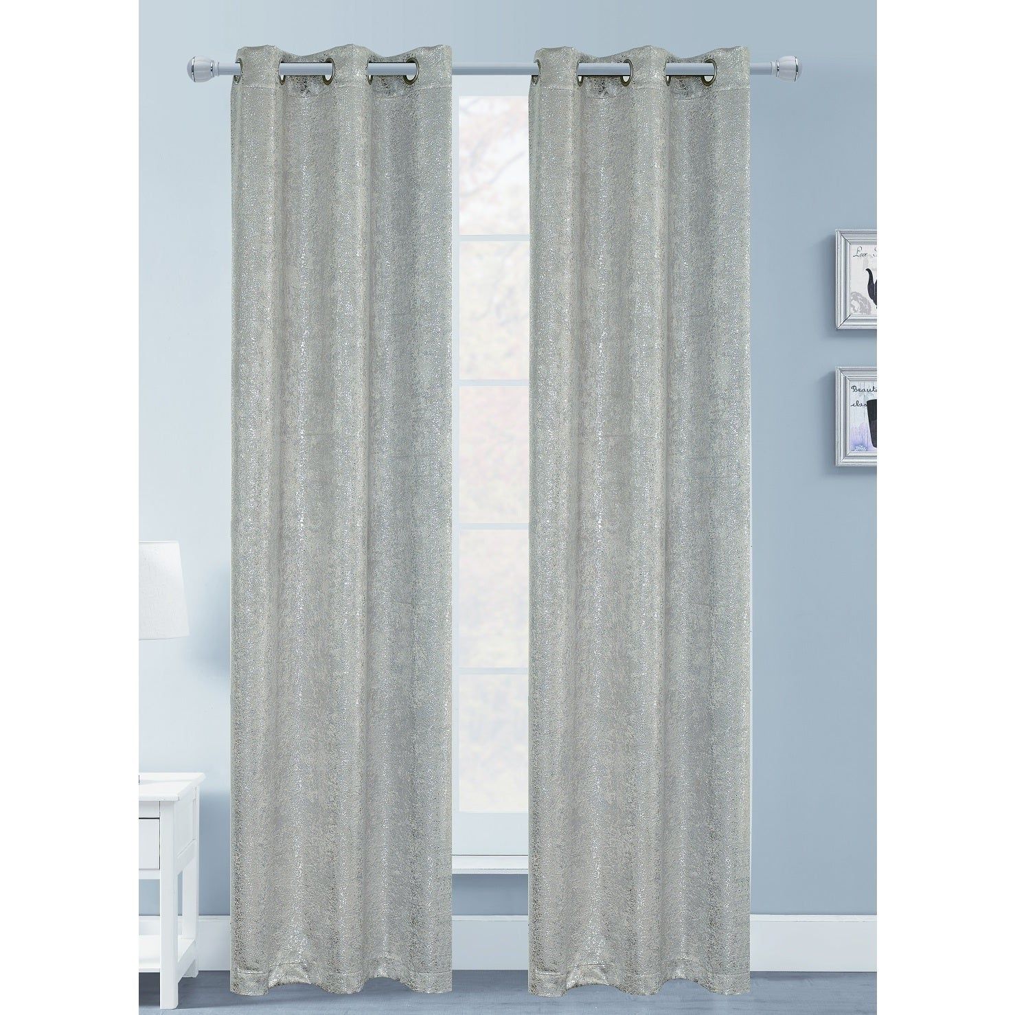 Artistic Silver Foil Blackout Curtain Panel Pair Pertaining To Gracewood Hollow Tucakovic Energy Efficient Fabric Blackout Curtains (View 10 of 20)