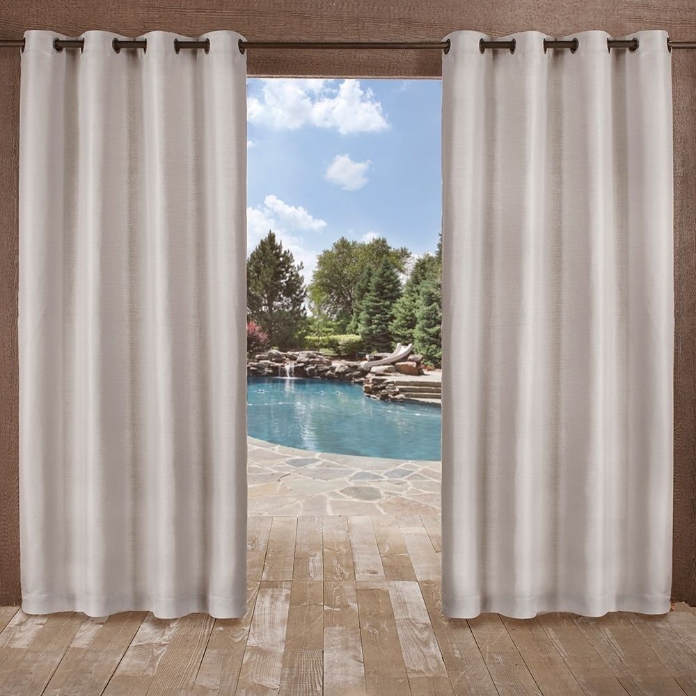 Featured Photo of 2024 Popular Delano Indoor/outdoor Grommet Top Curtain Panel Pairs