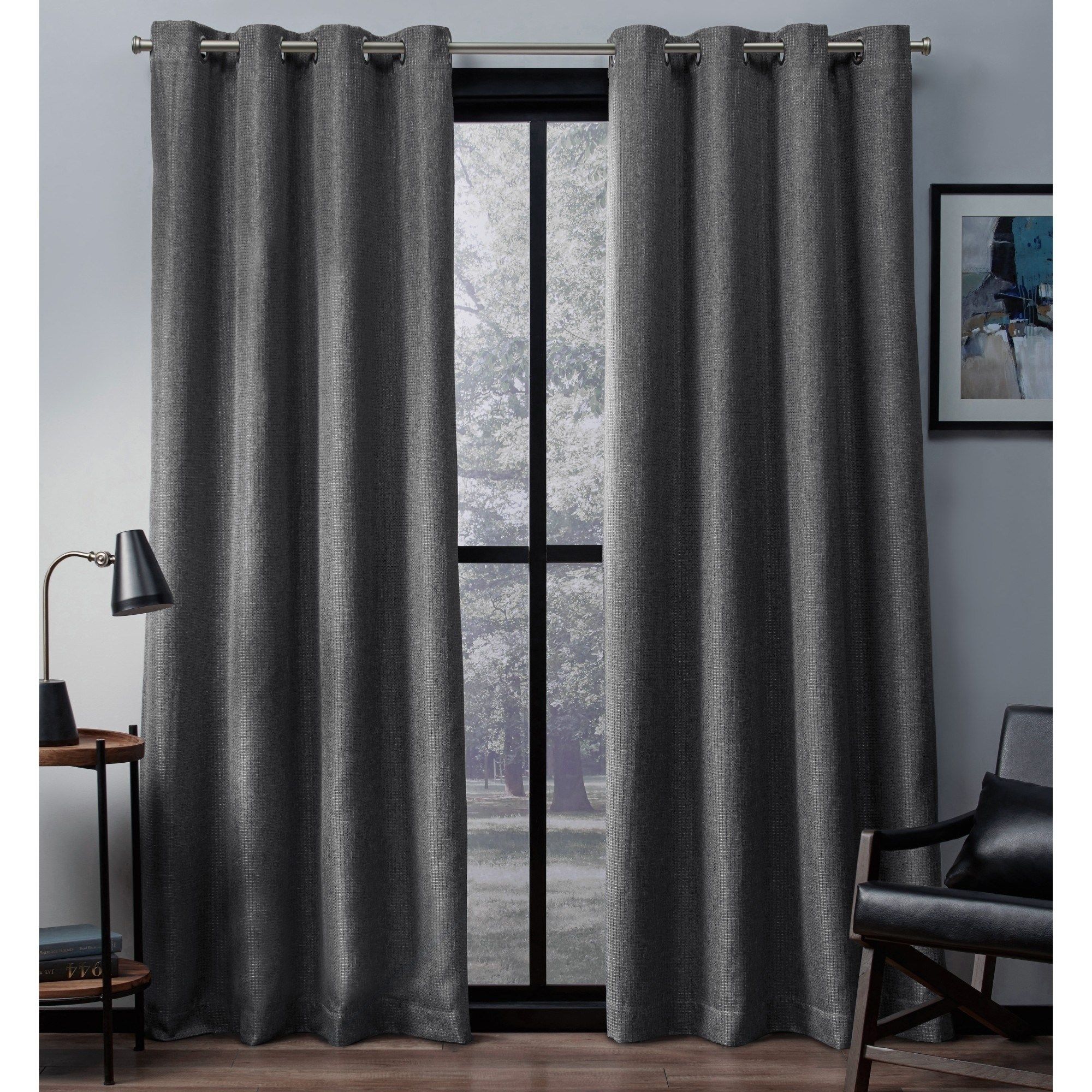 Ati Home Eglinton Woven Blackout Grommet Top Curtain Panel Regarding Woven Blackout Curtain Panel Pairs With Grommet Top (View 11 of 30)