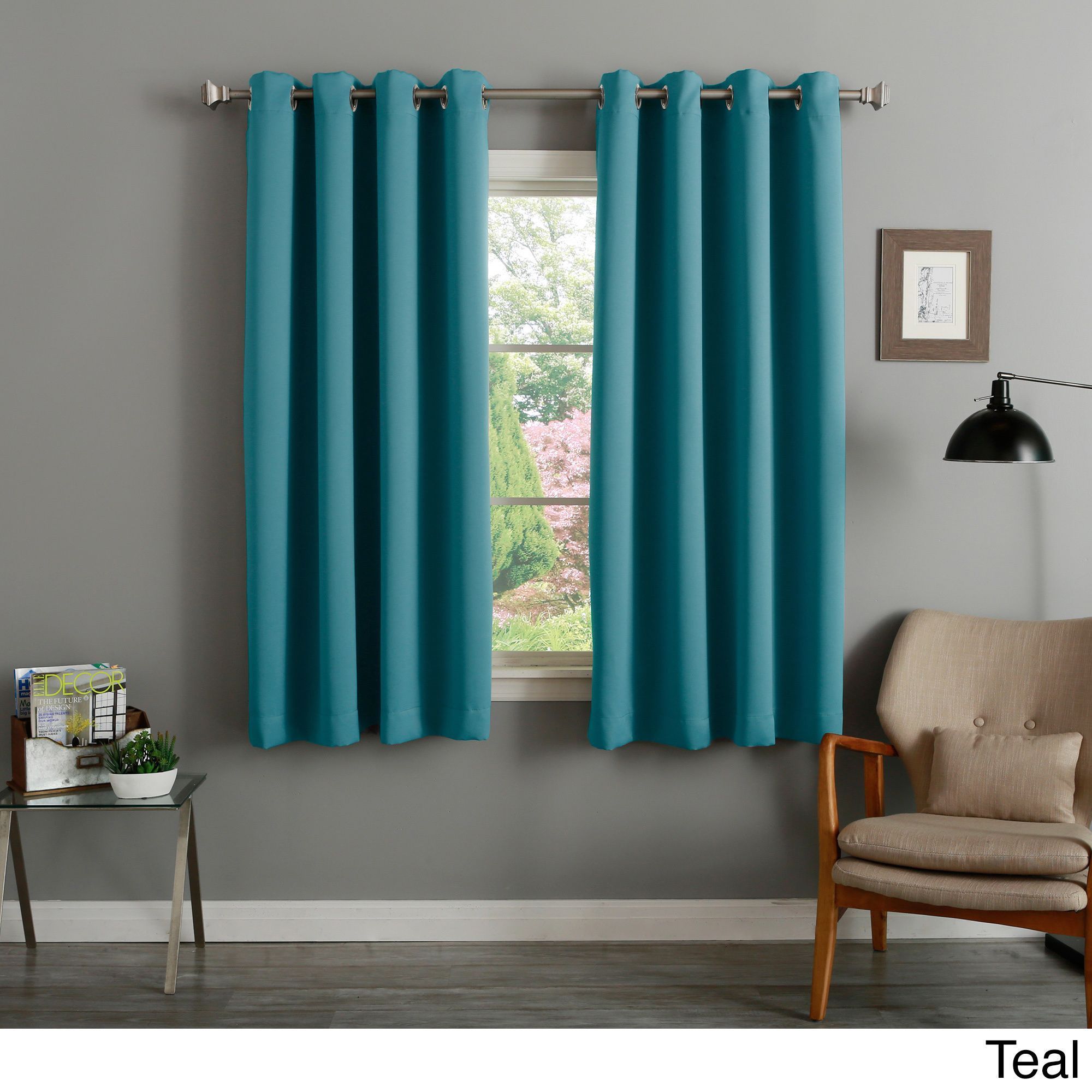 Aurora Home Silver Grommet Top Thermal Insulated 63 Inch For Insulated Blackout Grommet Window Curtain Panel Pairs (Photo 20 of 20)