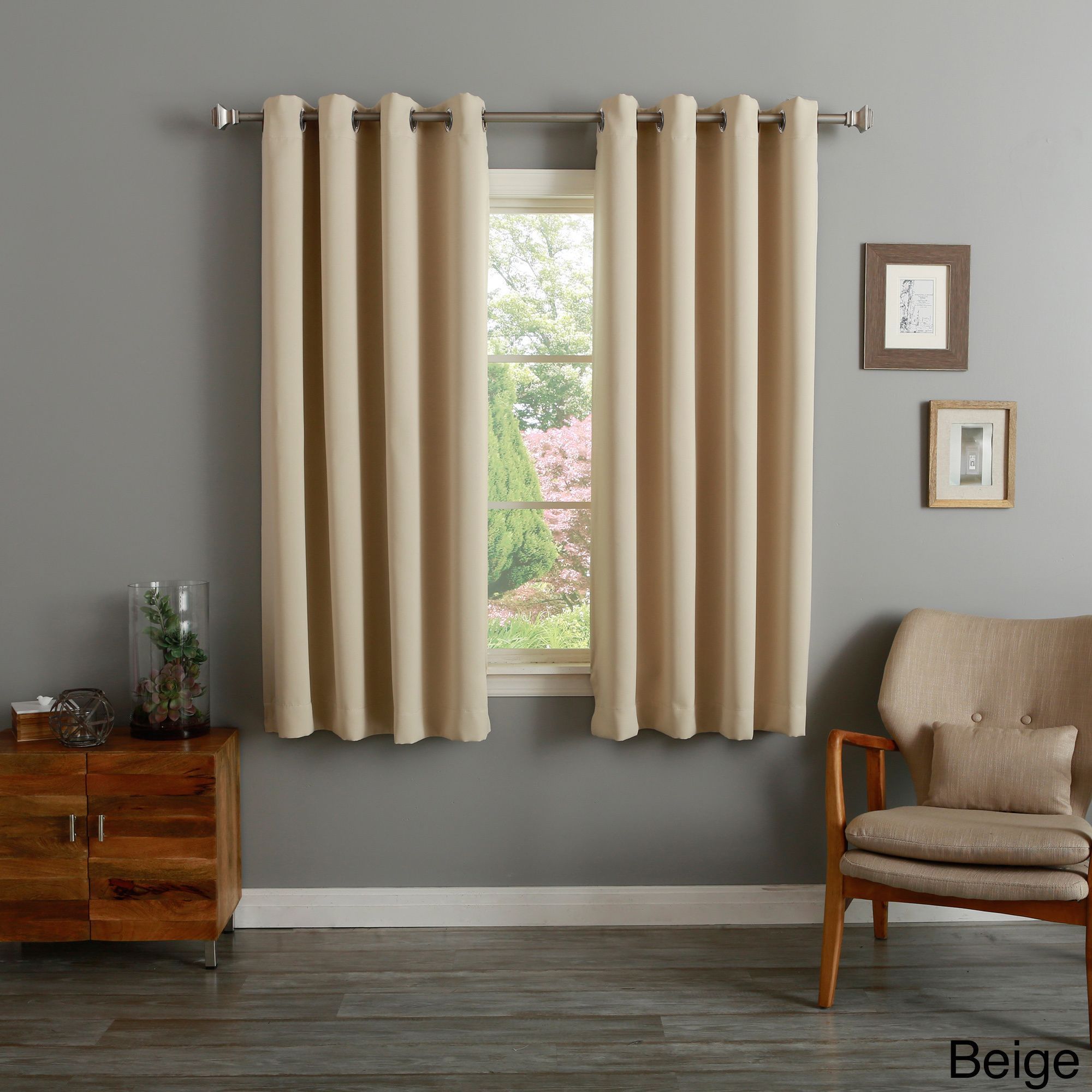 Aurora Home Silver Grommet Top Thermal Insulated 63 Inch With Regard To Antique Silver Grommet Top Thermal Insulated Blackout Curtain Panel Pairs (View 15 of 20)