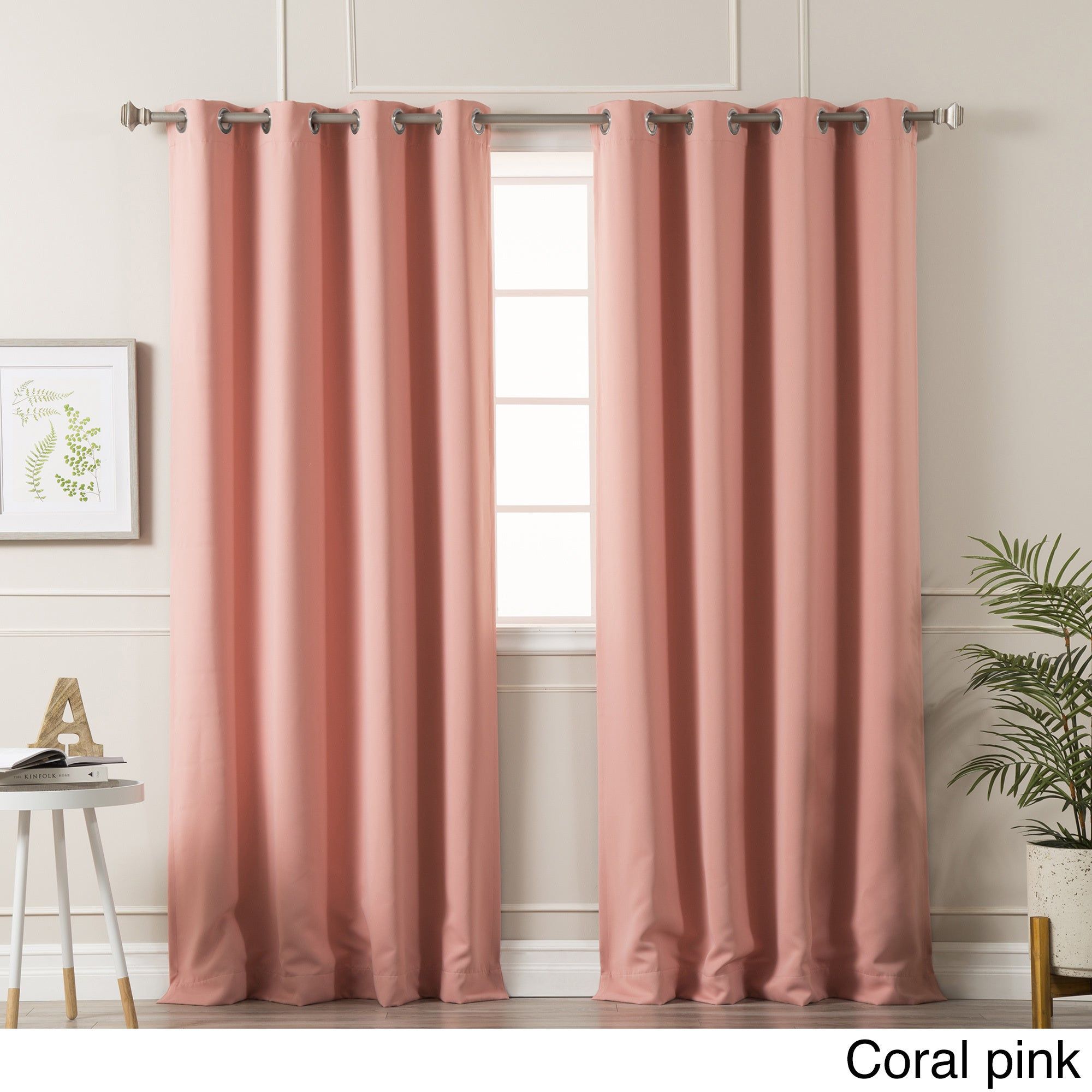 Aurora Home Silvertone Grommet Top Thermal Insulated Blackout Curtain Panel  Pair With Regard To Thermal Insulated Blackout Curtain Pairs (View 24 of 30)
