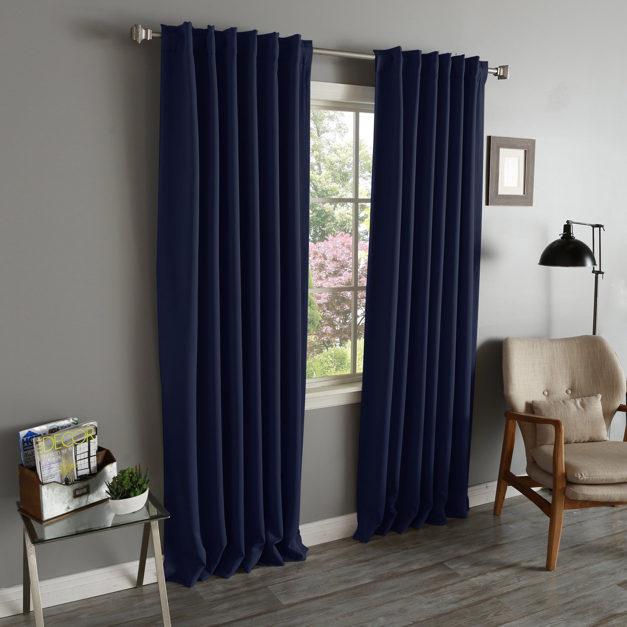Aurora Home Solid Insulated Thermal Blackout Long Length Curtain Panel Pair Pertaining To Solid Insulated Thermal Blackout Long Length Curtain Panel Pairs (View 5 of 30)