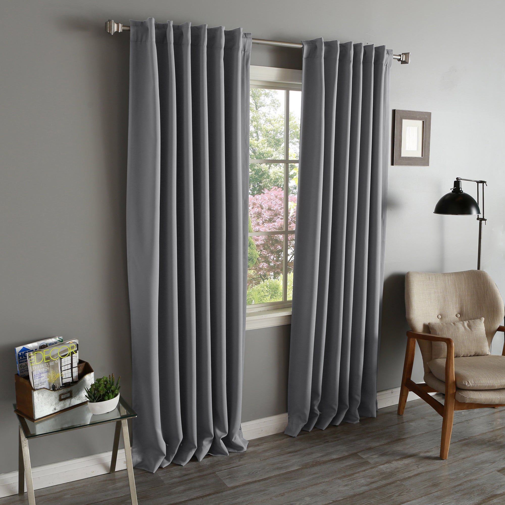 Aurora Home Solid Insulated Thermal Blackout Long Length Curtain Panel Pair With Solid Insulated Thermal Blackout Long Length Curtain Panel Pairs (View 3 of 30)