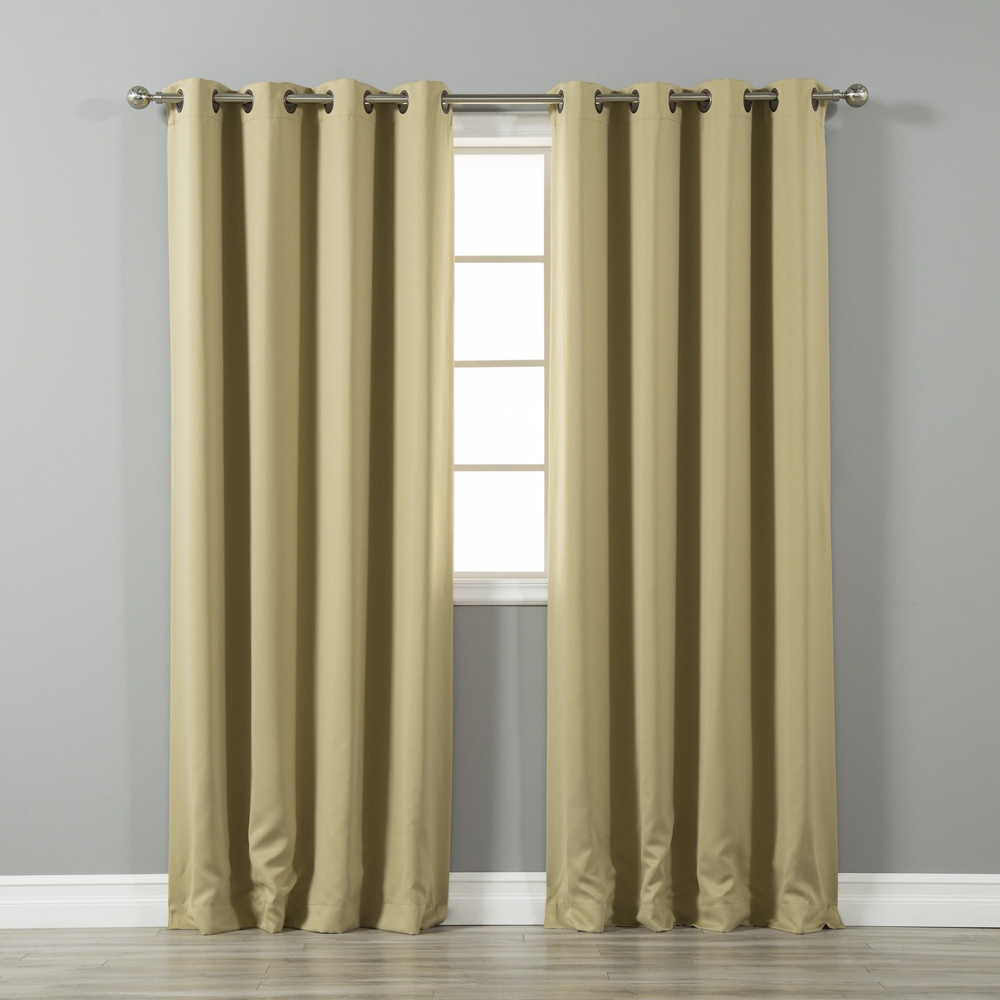 Aurora Home Thermal Insulated Blackout Grommet Top 84 Inch Curtain Panel  Pair – 52 X 84 For Grommet Top Thermal Insulated Blackout Curtain Panel Pairs (View 15 of 20)