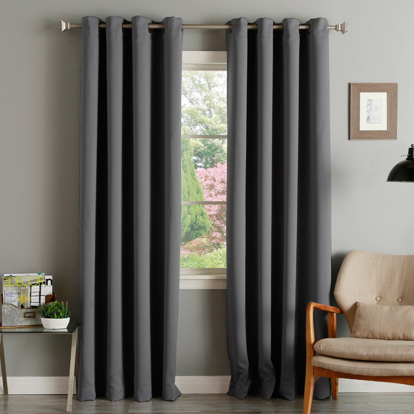 Aurora Home Thermal Insulated Blackout Grommet Top 84 Inch Curtain Panel  Pair – 52 X 84 Intended For Duran Thermal Insulated Blackout Grommet Curtain Panels (View 20 of 20)