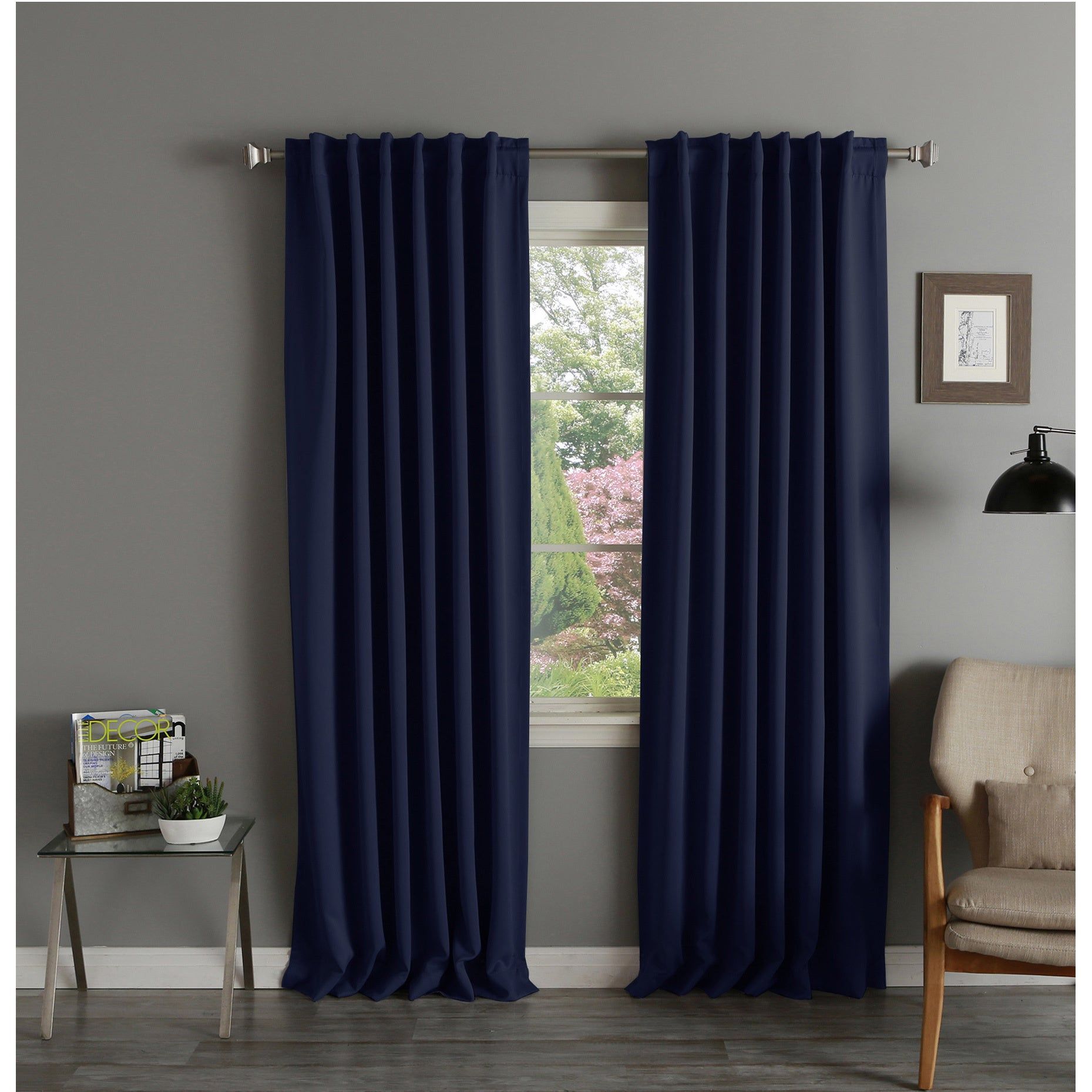 Aurora Home Thermal Rod Pocket 96 Inch Blackout Curtain Panel Pair – 52 X 96 Pertaining To Thermal Rod Pocket Blackout Curtain Panel Pairs (View 30 of 30)