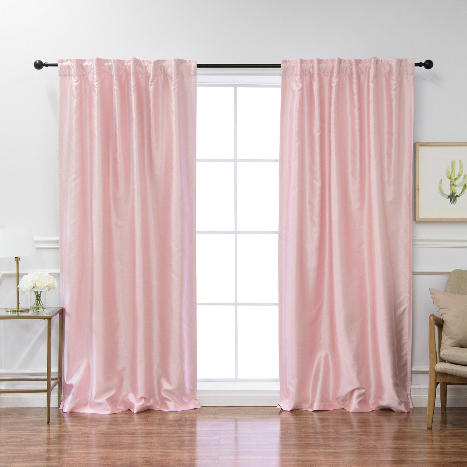 Best Home Fashion Faux Silk Blackout Curtain Panel Pair For Thermal Rod Pocket Blackout Curtain Panel Pairs (View 16 of 30)