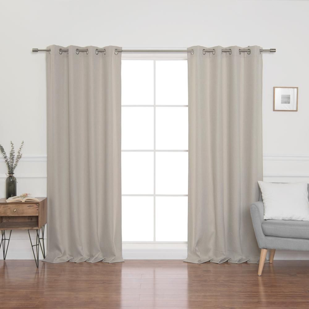 Best Home Fashion Natural Faux Linen Grommet Blackout Curtain Panel 52 In.  X 96 In (View 16 of 20)