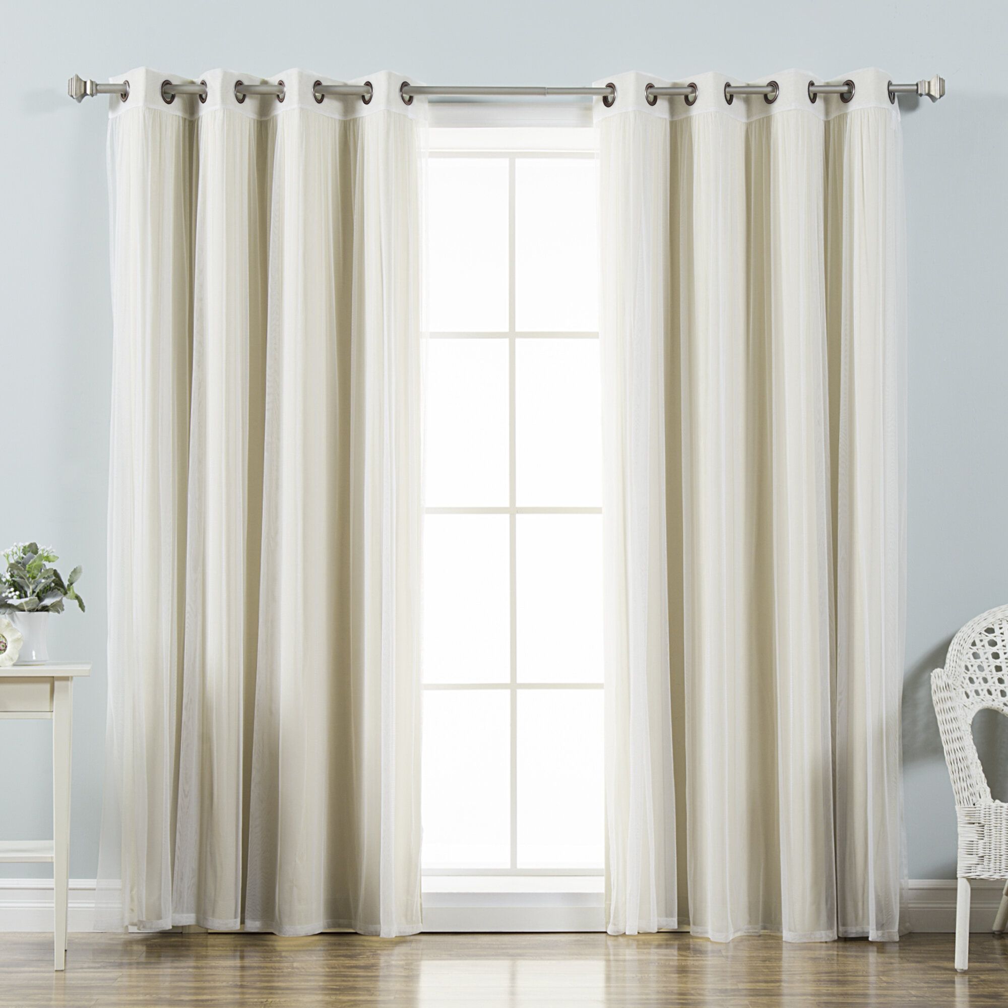 Brunilda Solid Blackout Thermal Grommet Curtain Panels Pertaining To Whitman Curtain Panel Pairs (View 30 of 30)