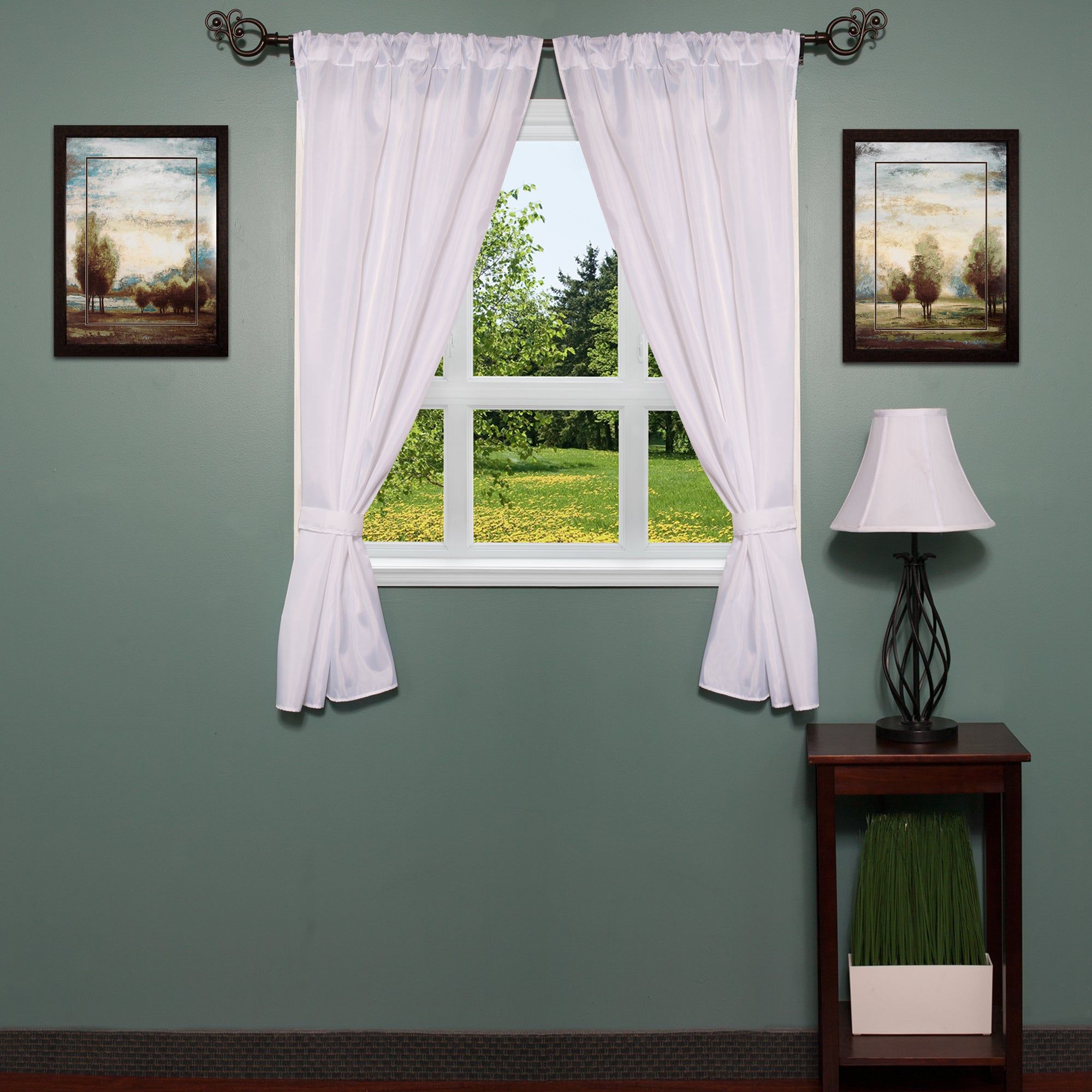 Featured Photo of 20 Inspirations Classic Hotel Quality Water Resistant Fabric Curtains Set with Tiebacks