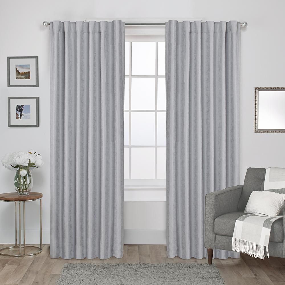 Cool Tab Top Curtains Zeus 52 In W X 96 L Woven Blackout In Thermal Woven Blackout Grommet Top Curtain Panel Pairs (View 29 of 30)