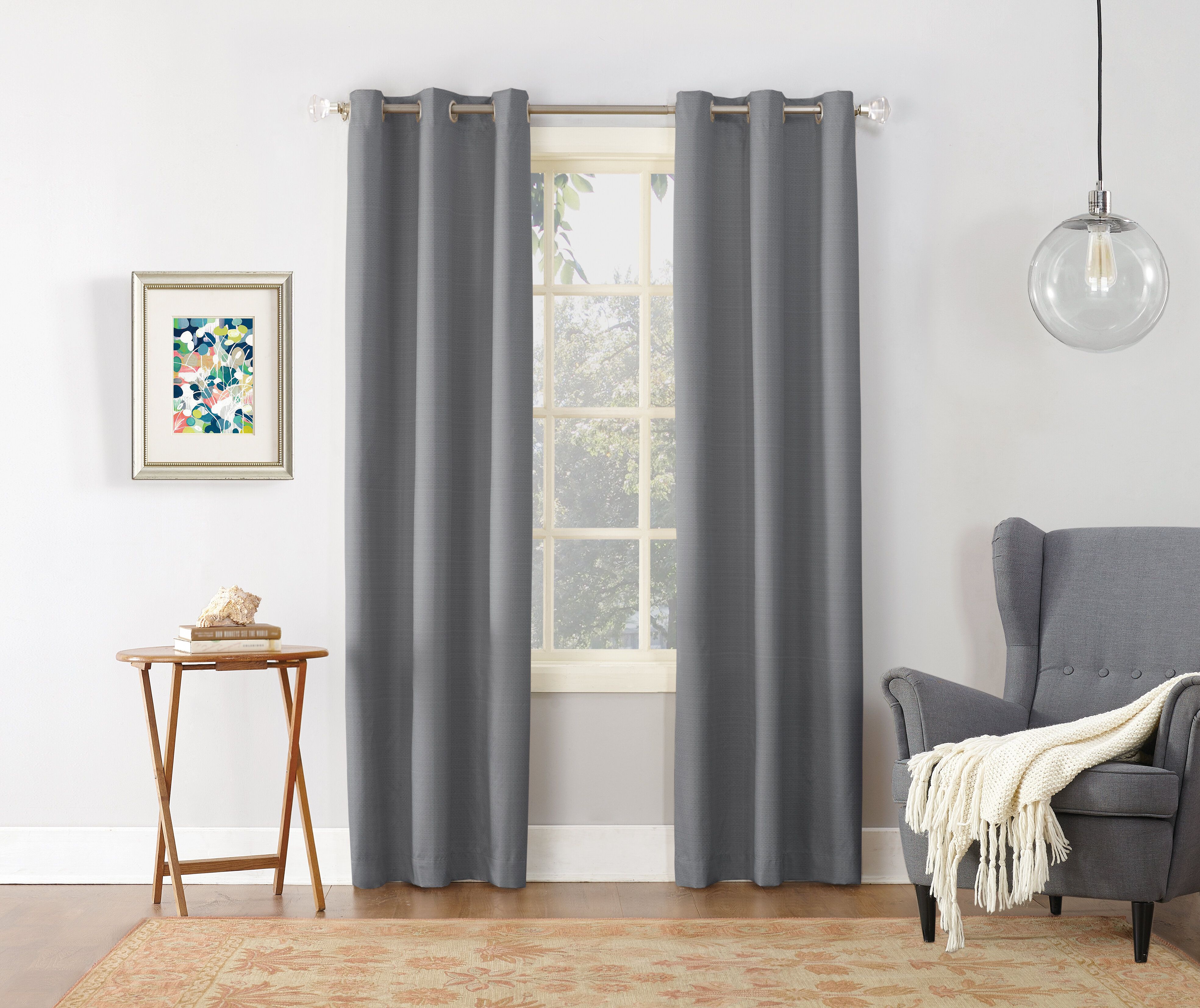 Cooper Textured Solid Room Darkening Thermal Grommet Single Curtain Panel Throughout Cooper Textured Thermal Insulated Grommet Curtain Panels (View 10 of 20)