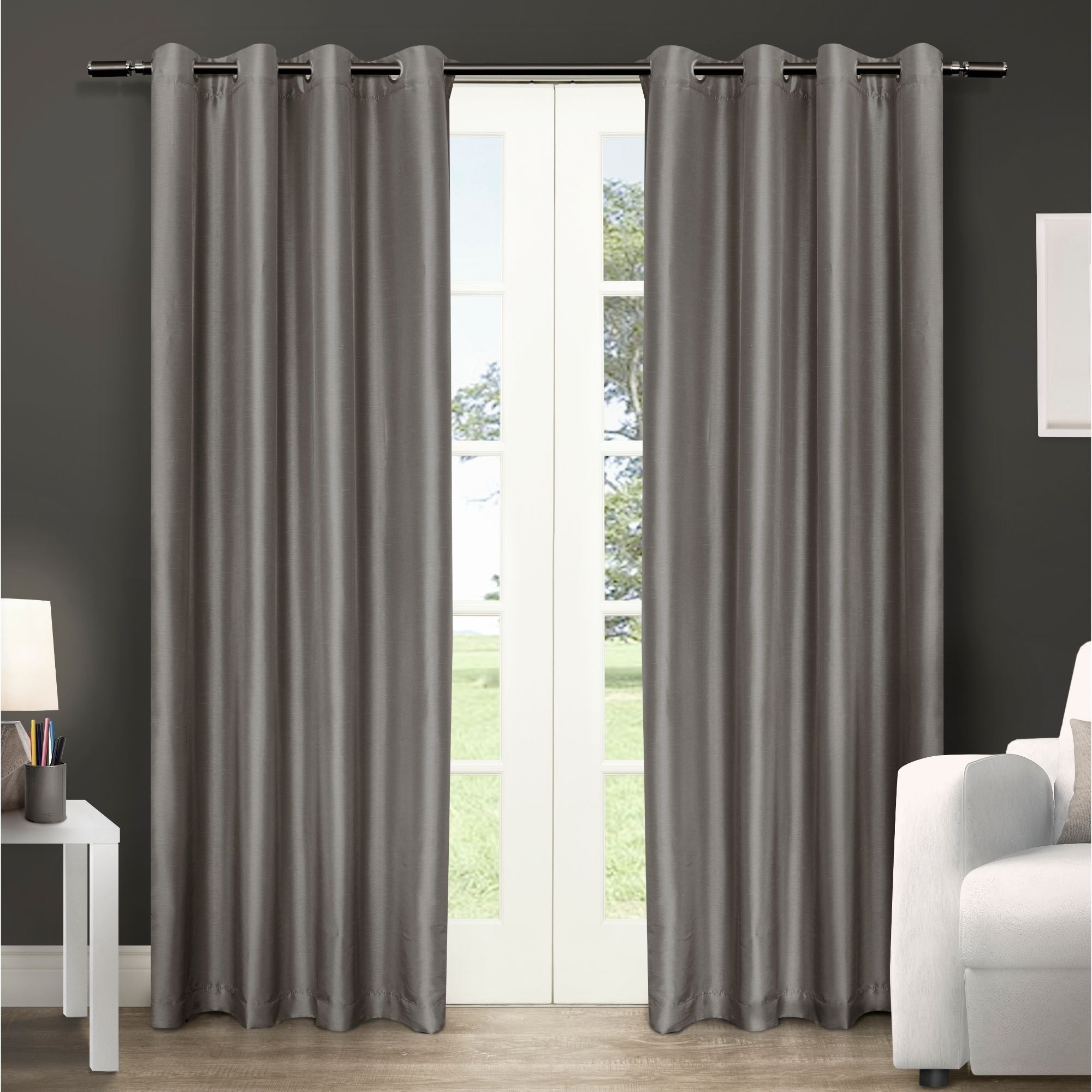 Copper Grove Fulgence Faux Silk Grommet Top Panel Curtains – N/ A Throughout Copper Grove Fulgence Faux Silk Grommet Top Panel Curtains (Photo 1 of 20)