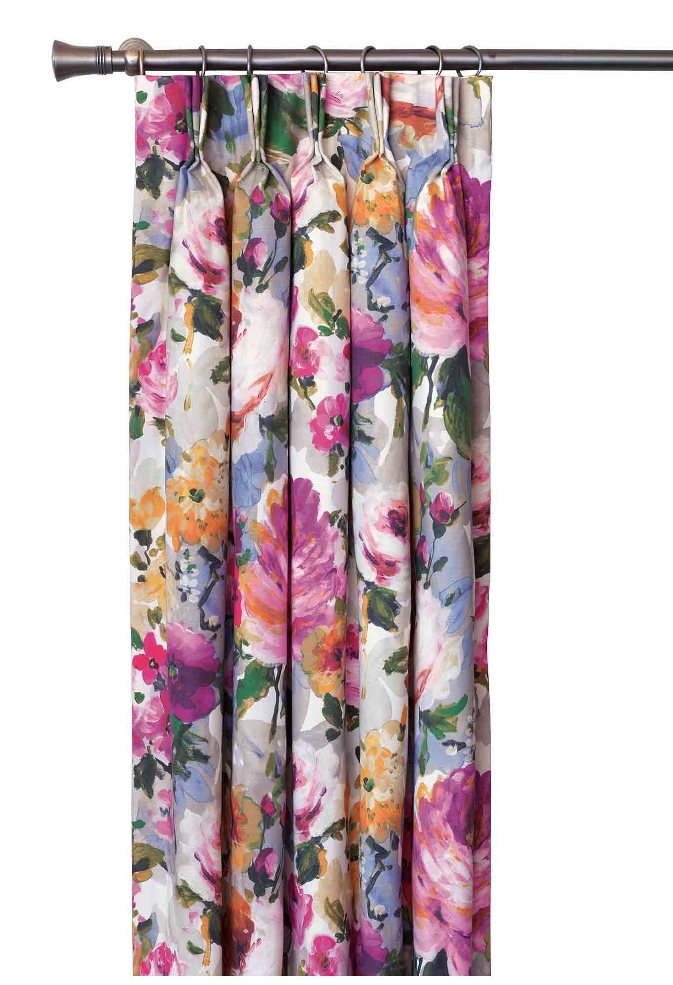 Cora Floral Pinch Polyester Single Curtain Panel For The Gray Barn Kind Koala Curtain Panel Pairs (View 23 of 30)