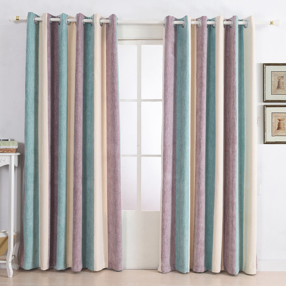 Creamy Macaroon Grommet Single Curtain Panel Intended For Single Curtain Panels (Photo 27 of 31)