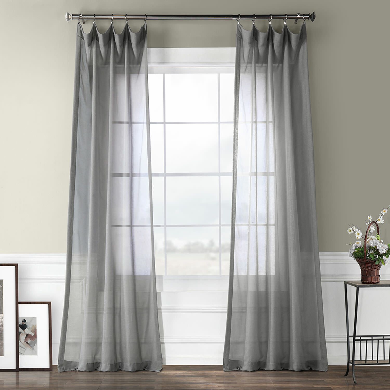 Cristopher Solid Sheer Rod Pocket Single Curtain Panel For Emily Sheer Voile Single Curtain Panels (View 17 of 20)