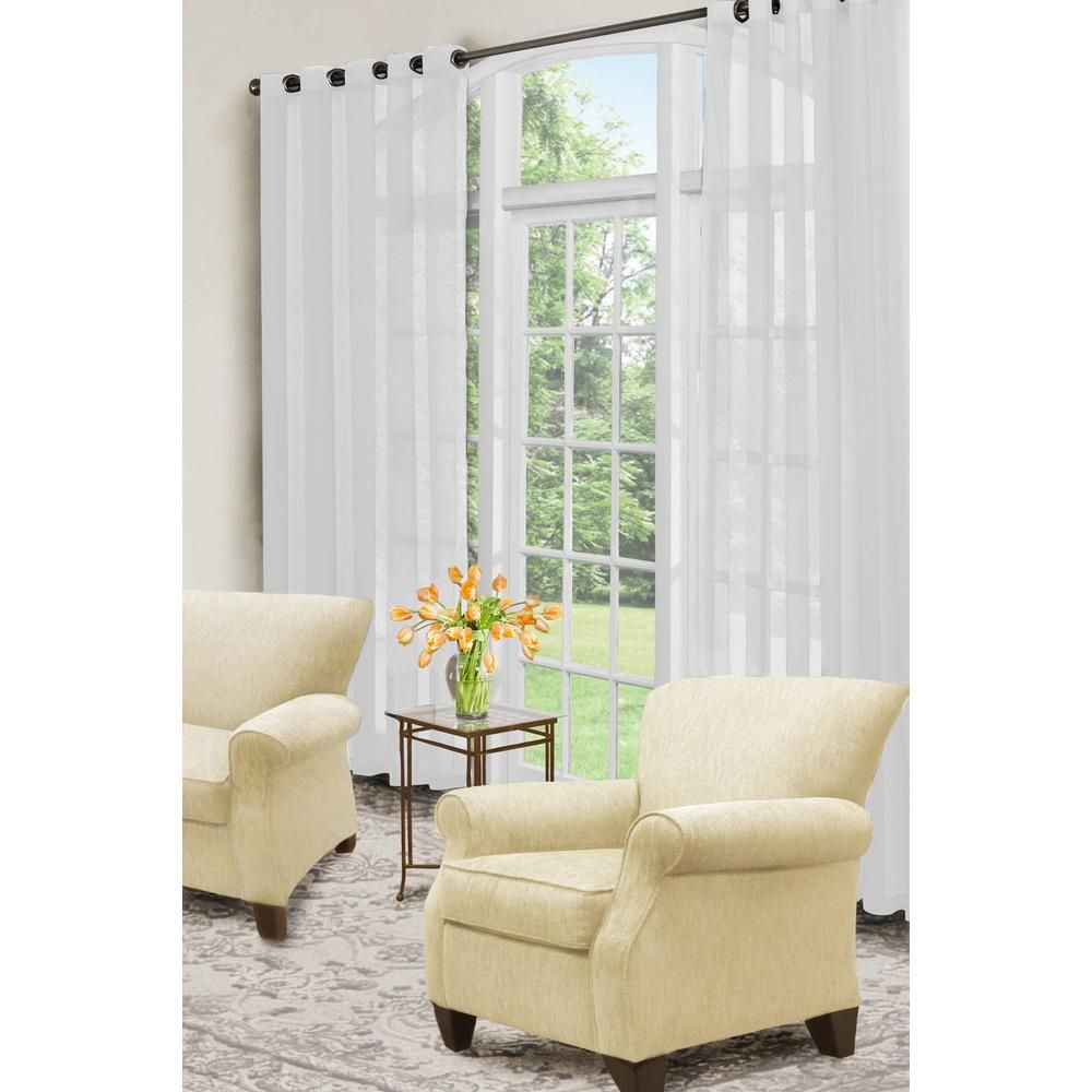 Curtain Fresh Arm And Hammer Odor Neutralizing Sheer Window Curtain Panel  In White – 59 In. W X 84 In. L For Arm And Hammer Curtains Fresh Odor Neutralizing Single Curtain Panels (Photo 9 of 20)
