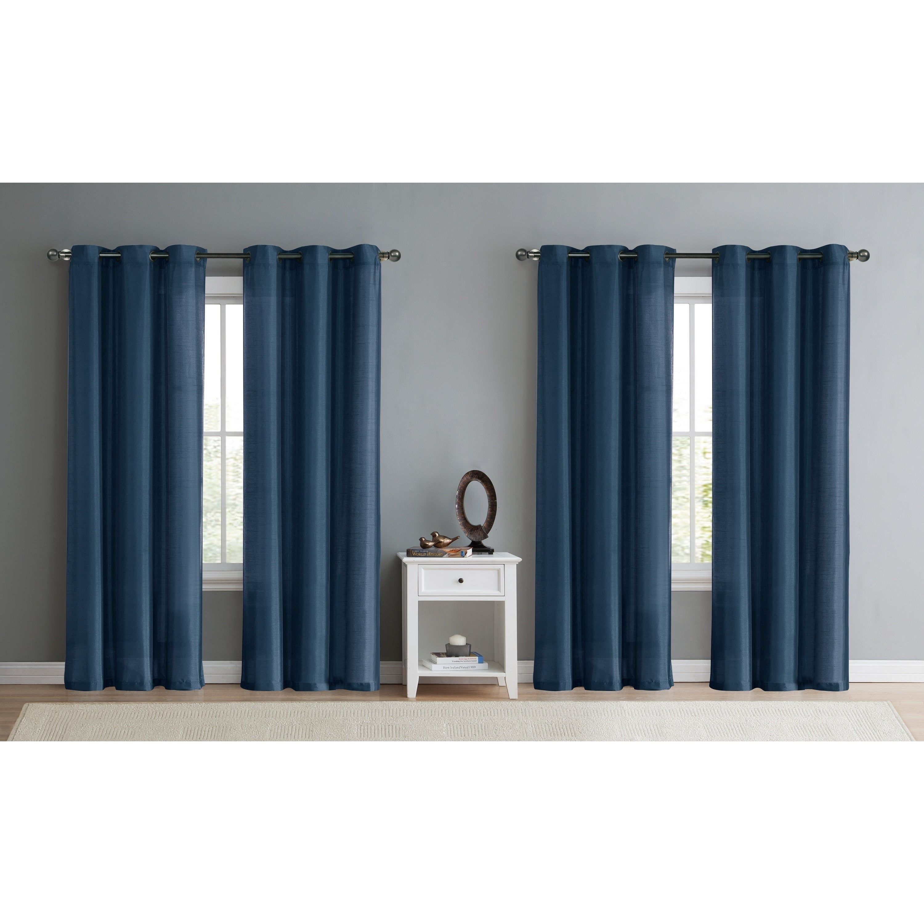 Details About Copper Grove Chausy Faux Silk Grommet Panel (set Of 4) With Copper Grove Speedwell Grommet Window Curtain Panels (Photo 11 of 20)