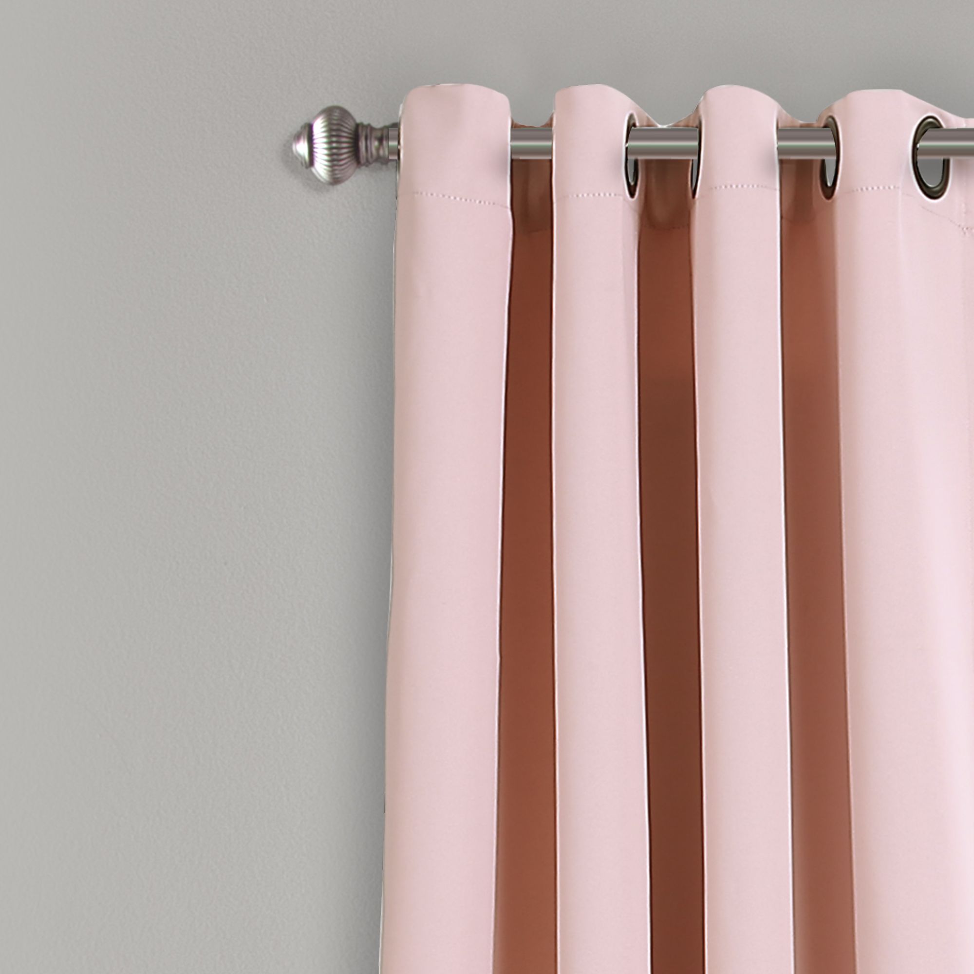 Details About Lush Dcor Insulated Grommet Blackout Curtain Panels Pink Pair  Set 52x63 Inside Insulated Grommet Blackout Curtain Panel Pairs (View 6 of 20)