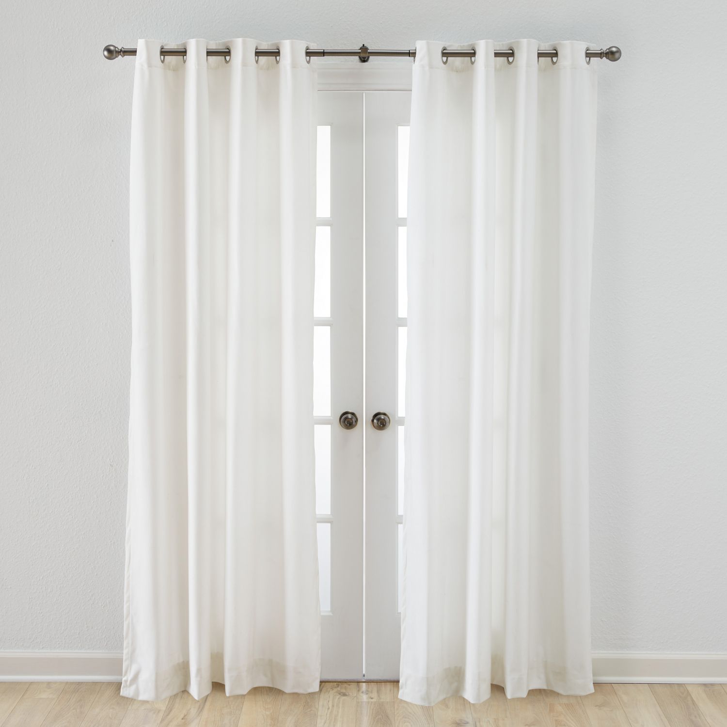 Details About White Window Covering Panel Pair Curtain Home Drapes Velvet  96 Inch Art Deco With Regard To Velvet Heavyweight Grommet Top Curtain Panel Pairs (View 26 of 30)