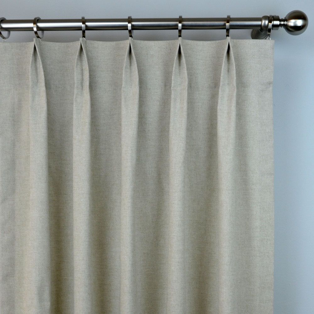 Double Pleated Curtains » Home Design 2017 Inside Solid Cotton Pleated Curtains (View 24 of 30)